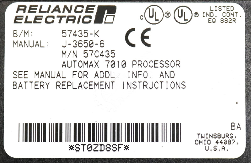57C435 By Reliance Electric 7010 Processor AutoMax