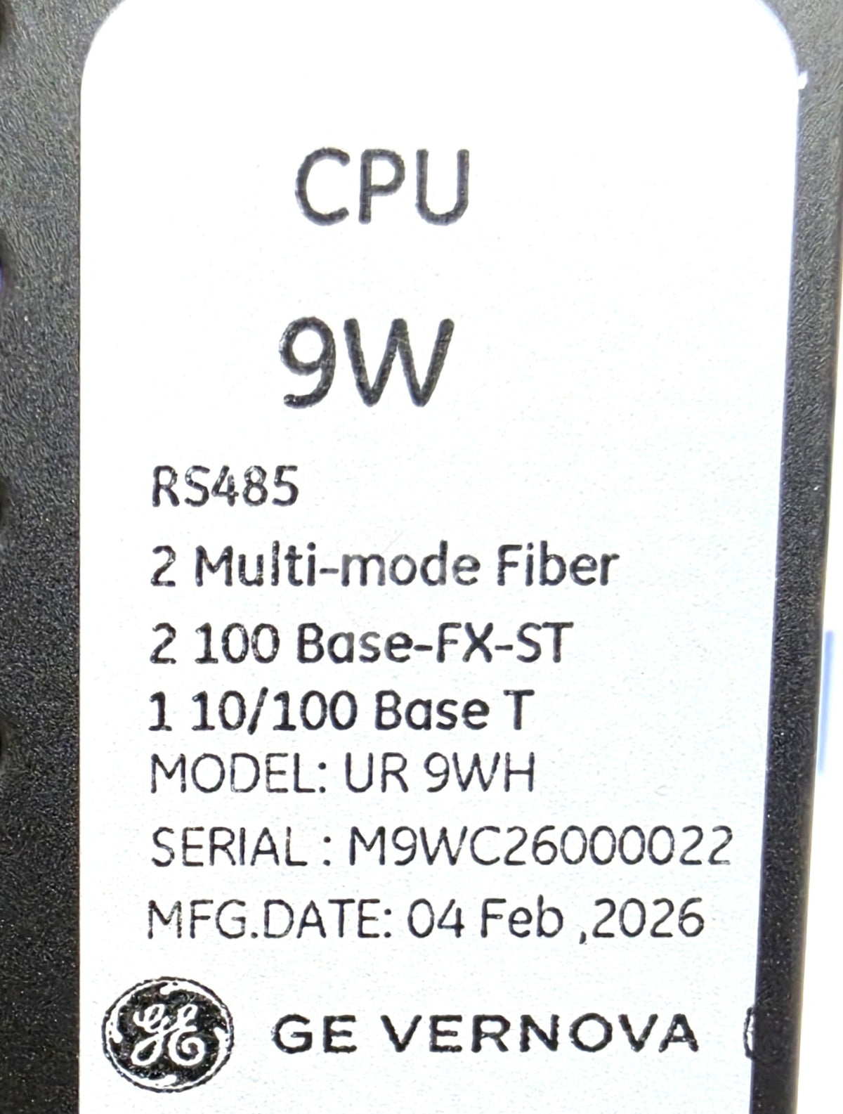 UR 9WH By GE Vernova Multilin UR-9WH Universal Relay CPU Module NSFP