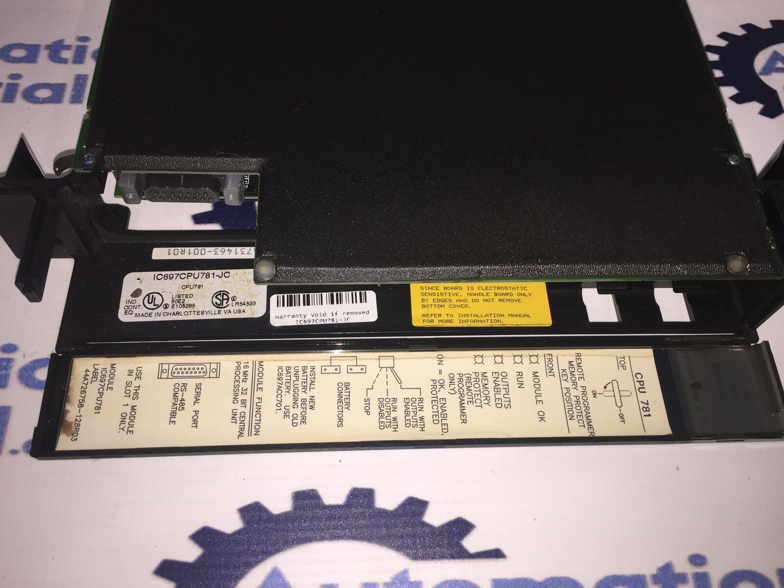 GE Fanuc IC697CPU781 Central Possessor Unit