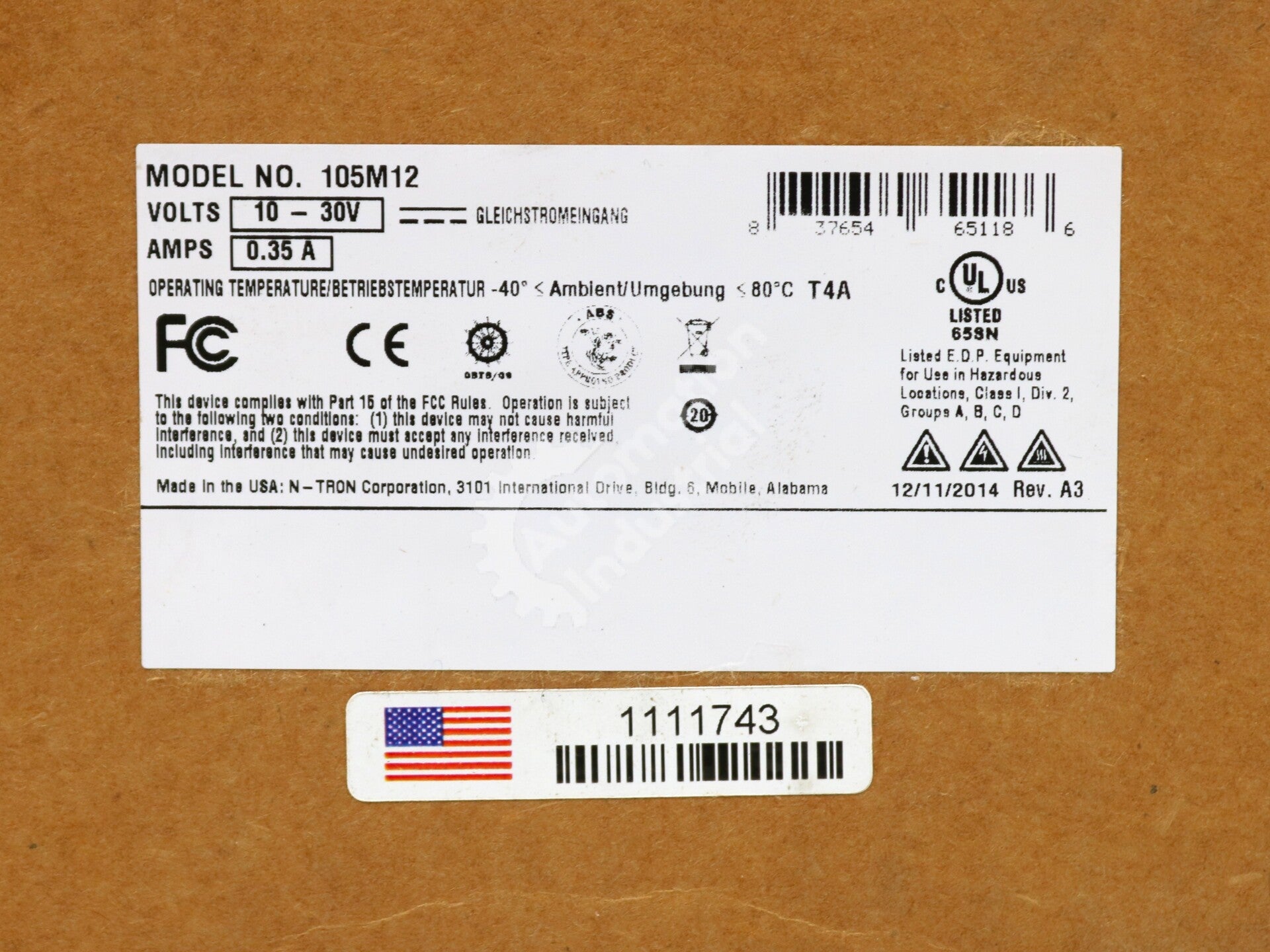 105M12 By Red Lion N-Tron Unmanaged Industrial 5-Port Ethernet Switch New Sealed