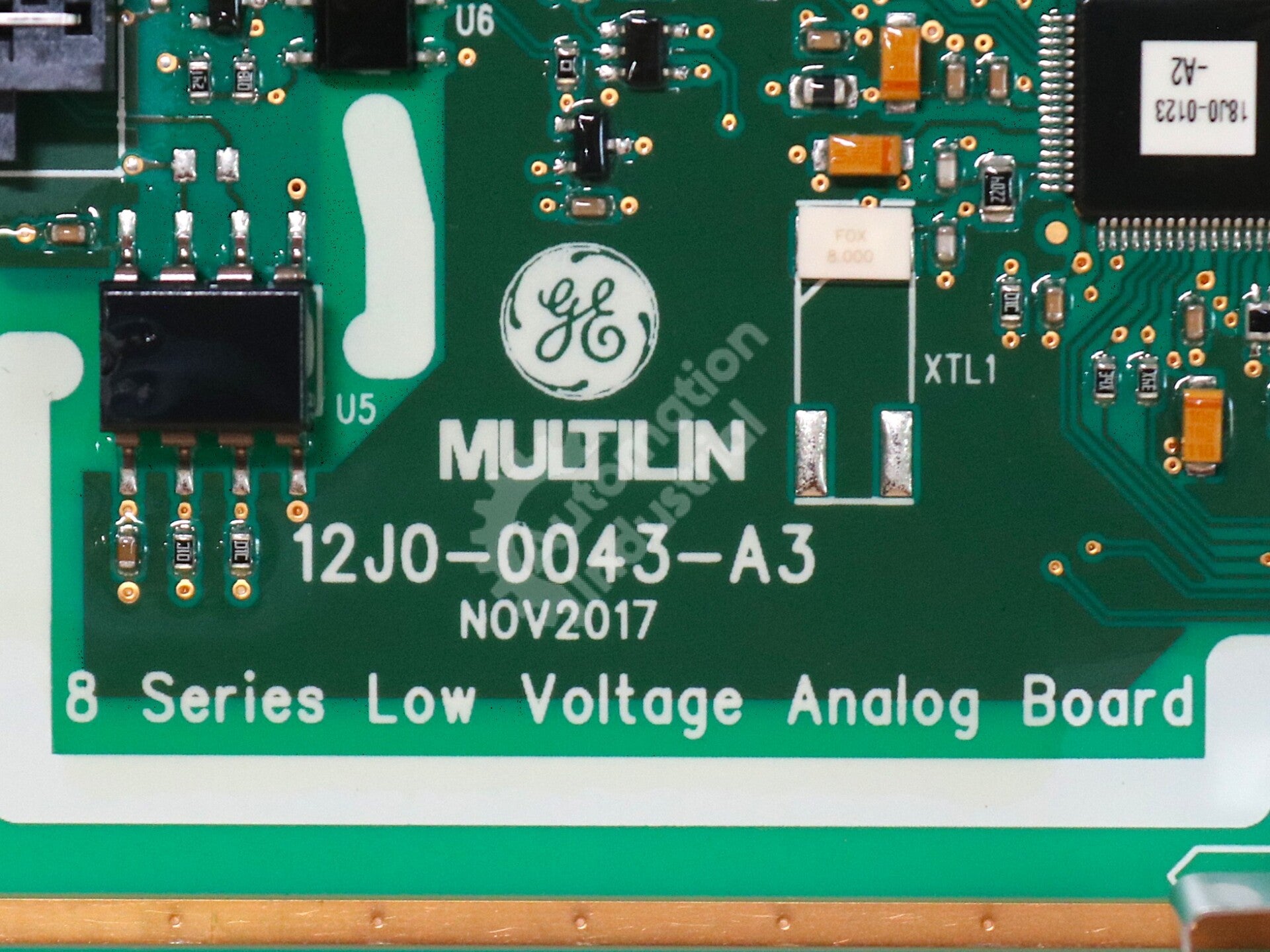 12J0-0043-A3 By General Electric Multilin 8 Series Low Voltage Analog Board