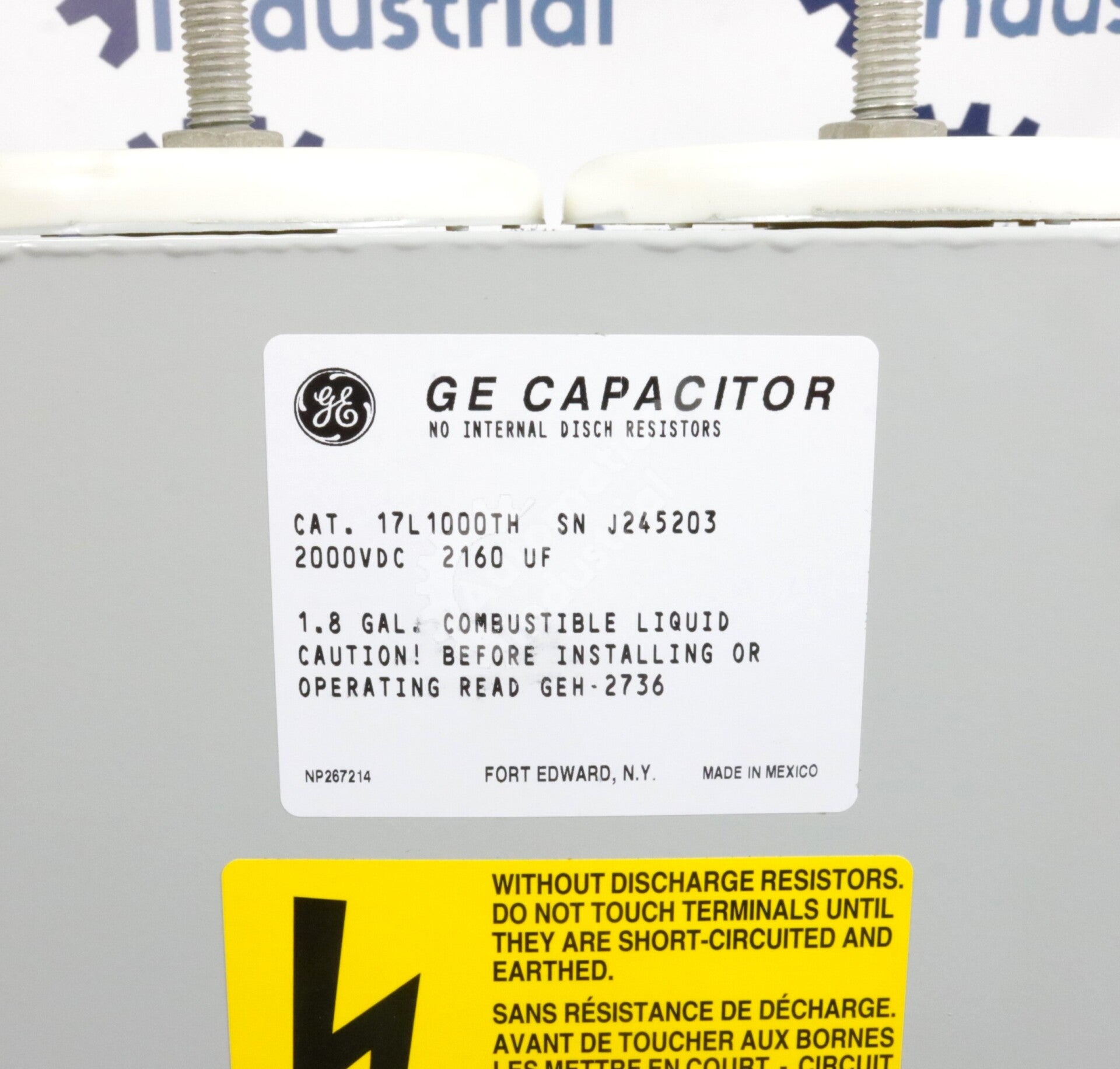 17L1000TH By General Electric 2000VDC Capacitor NSFP