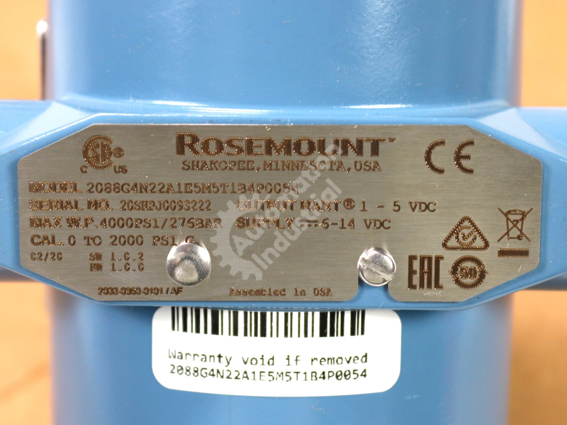2088G4N22A1E5M5T1B4P0054 By Emerson Rosemount 2280 Pressure Transmitter NSFP