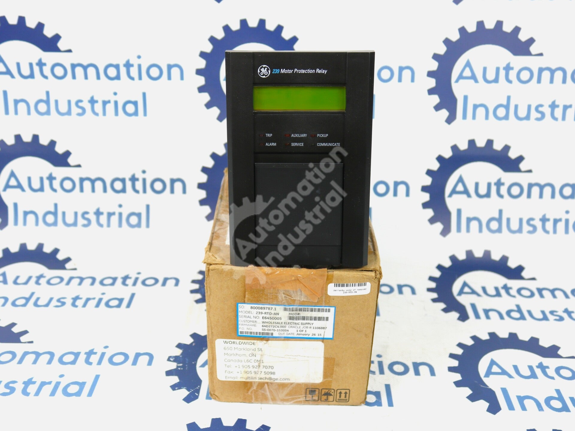 239 RTD-AN By GE Multilin Motor Protection Relay New Surplus Factory Package