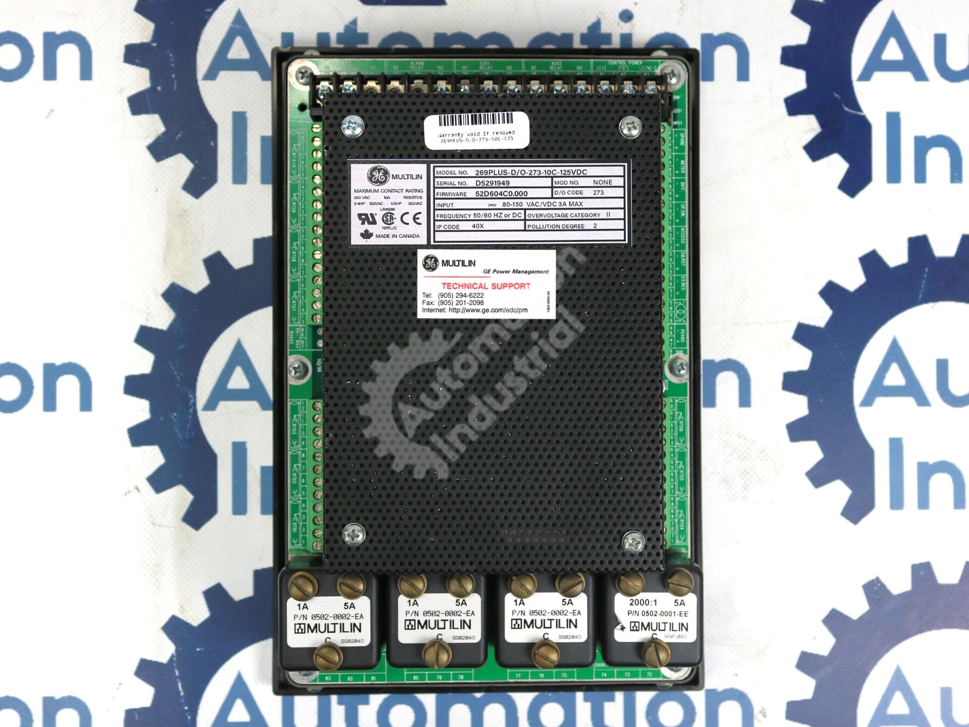 269PLUS-D/O-273-10C-125 By GE Multilin Motor Management Relay