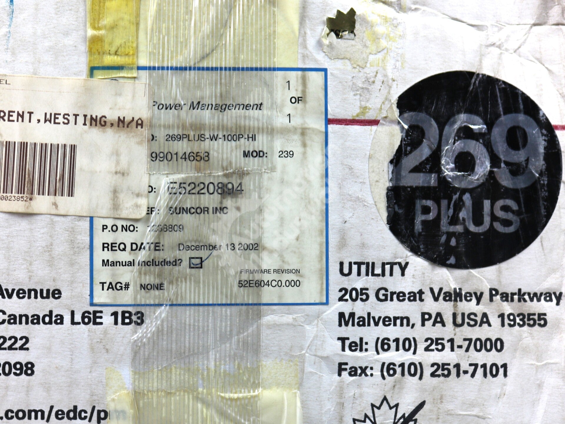 269PLUS-W-100P-HI By GE Multilin Motor Management Relay NSFP