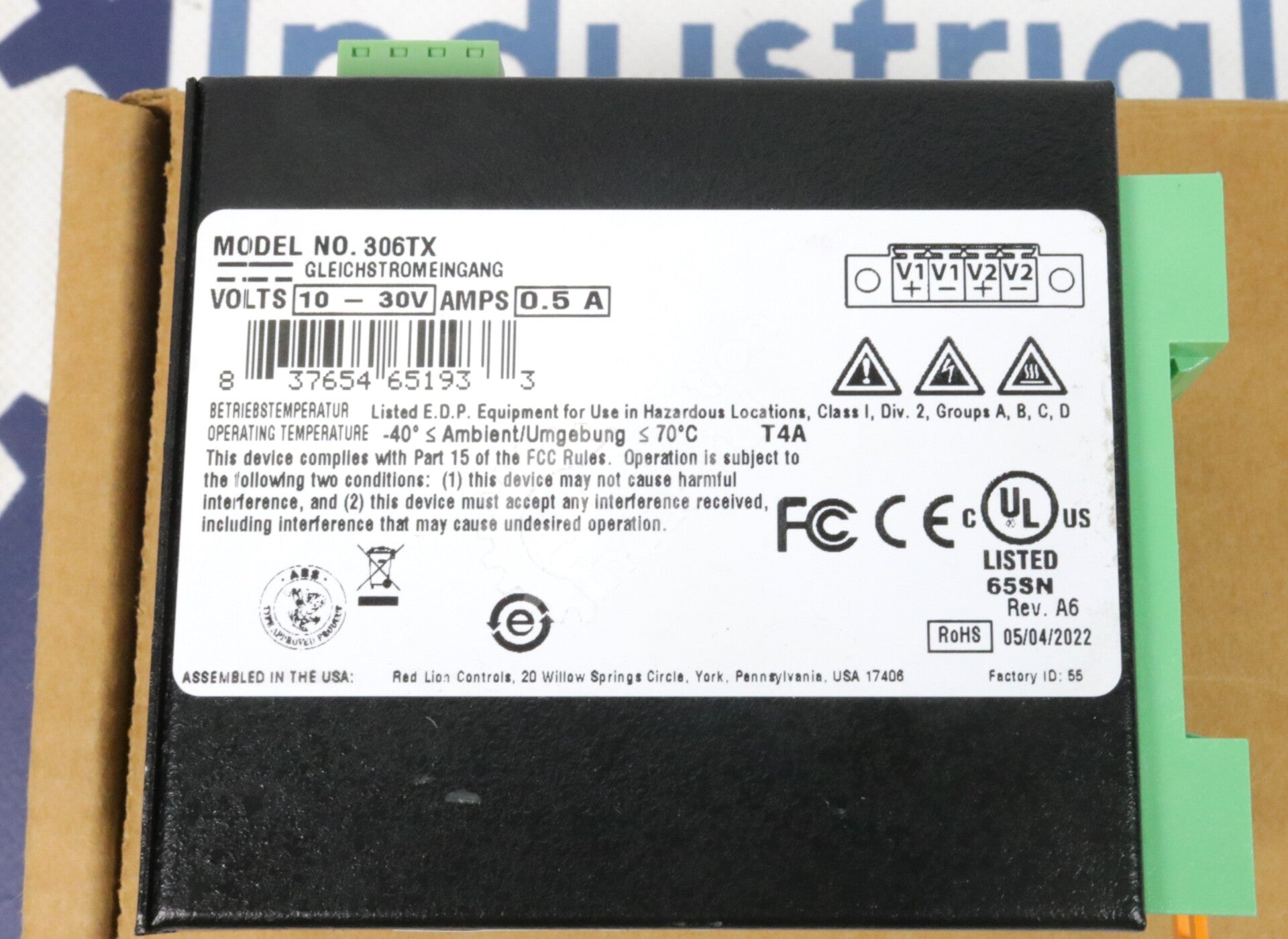 306TX By Red Lion N-Tron 6 Port 10-30VDC Industrial Ethernet Switch NSNB