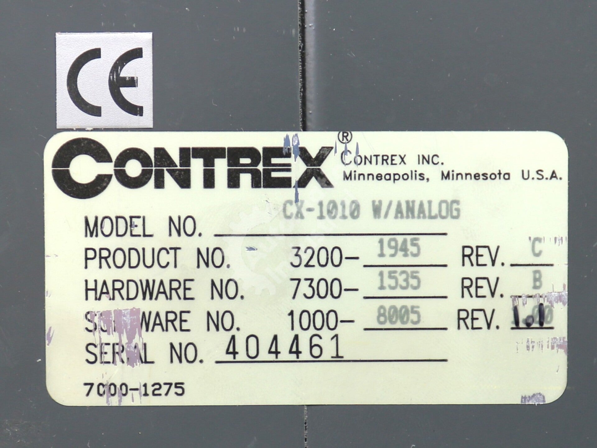 3200-1945 By Contrex CX-1010 Digital Motion Controller with Optional Analog Card