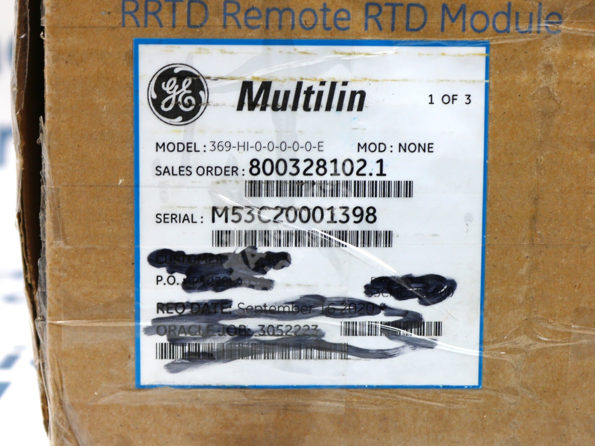 369-HI-0-0-0-0-0-E By GE Multilin Motor Protection Relay NSFP