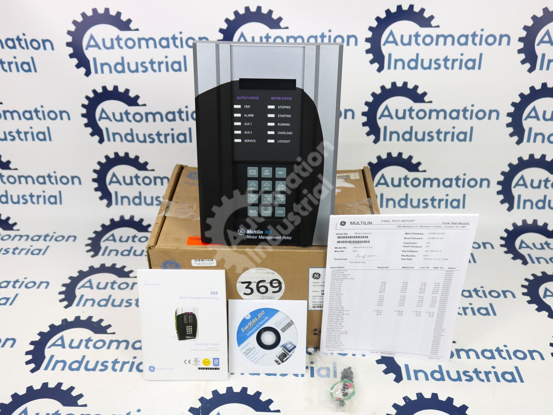369-HI-R-M-F-E-O-E By GE Multilin Motor Management Relay NSFP