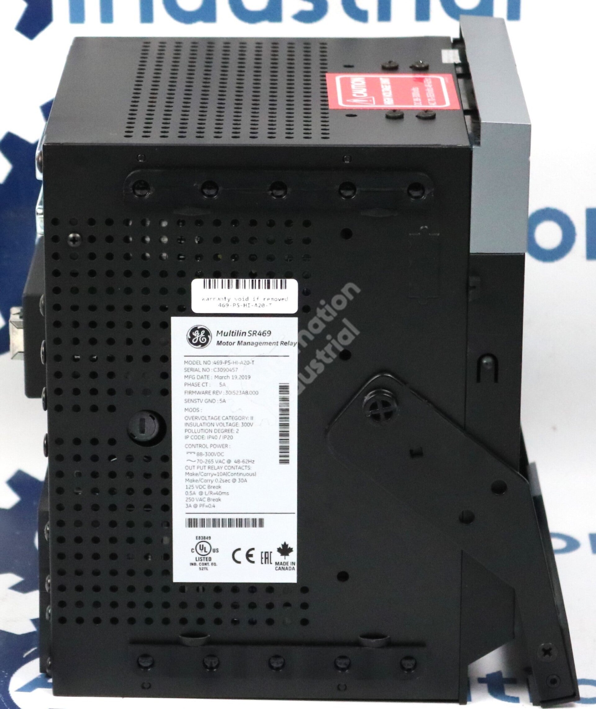 469-P5-HI-A20-T By GE Multilin Motor Management Relay New Surplus No Box