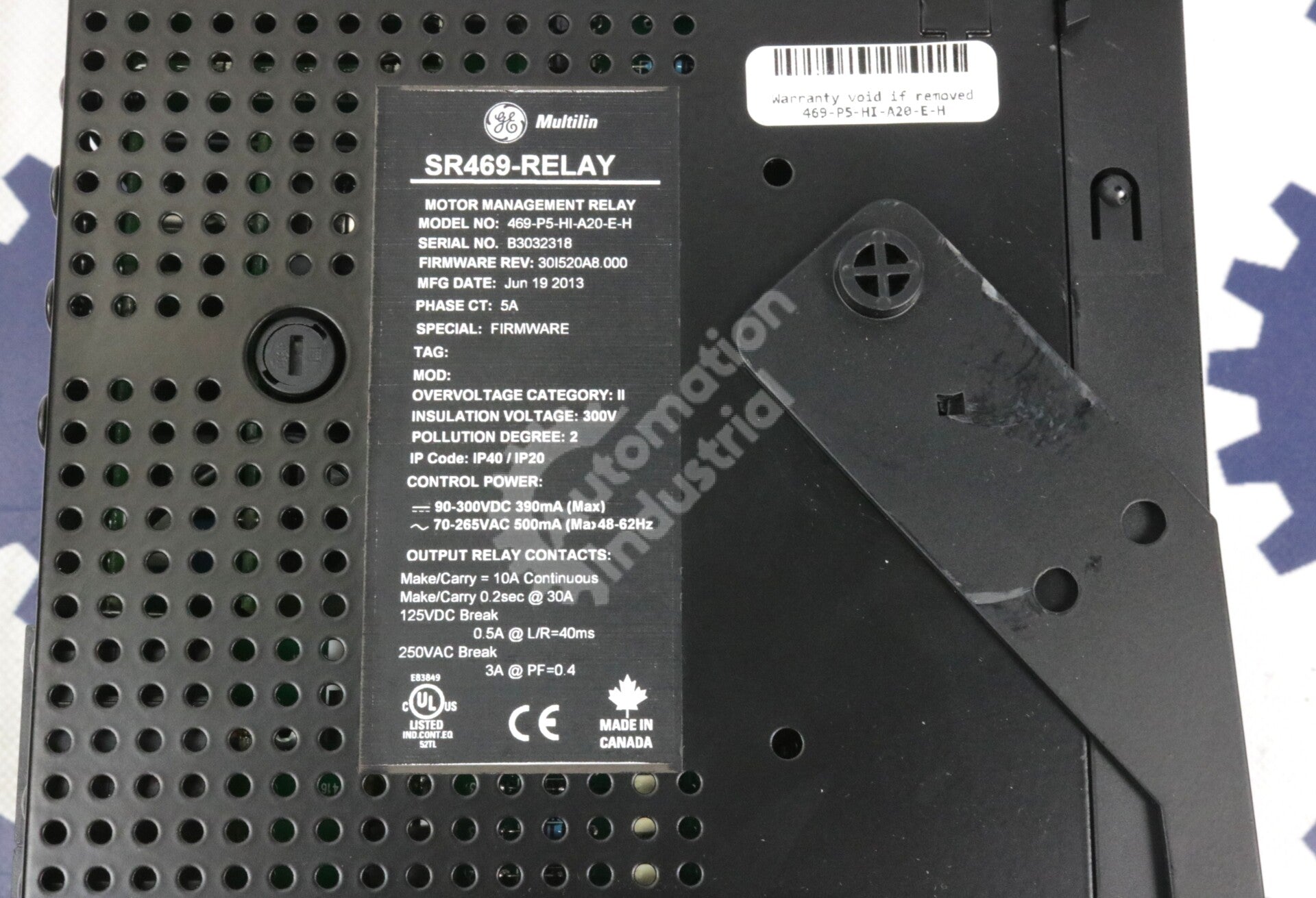 469-P5-HI-A20-E-H By GE Multilin 70-265VAC 90-300VDC Motor Management Relay NSNB