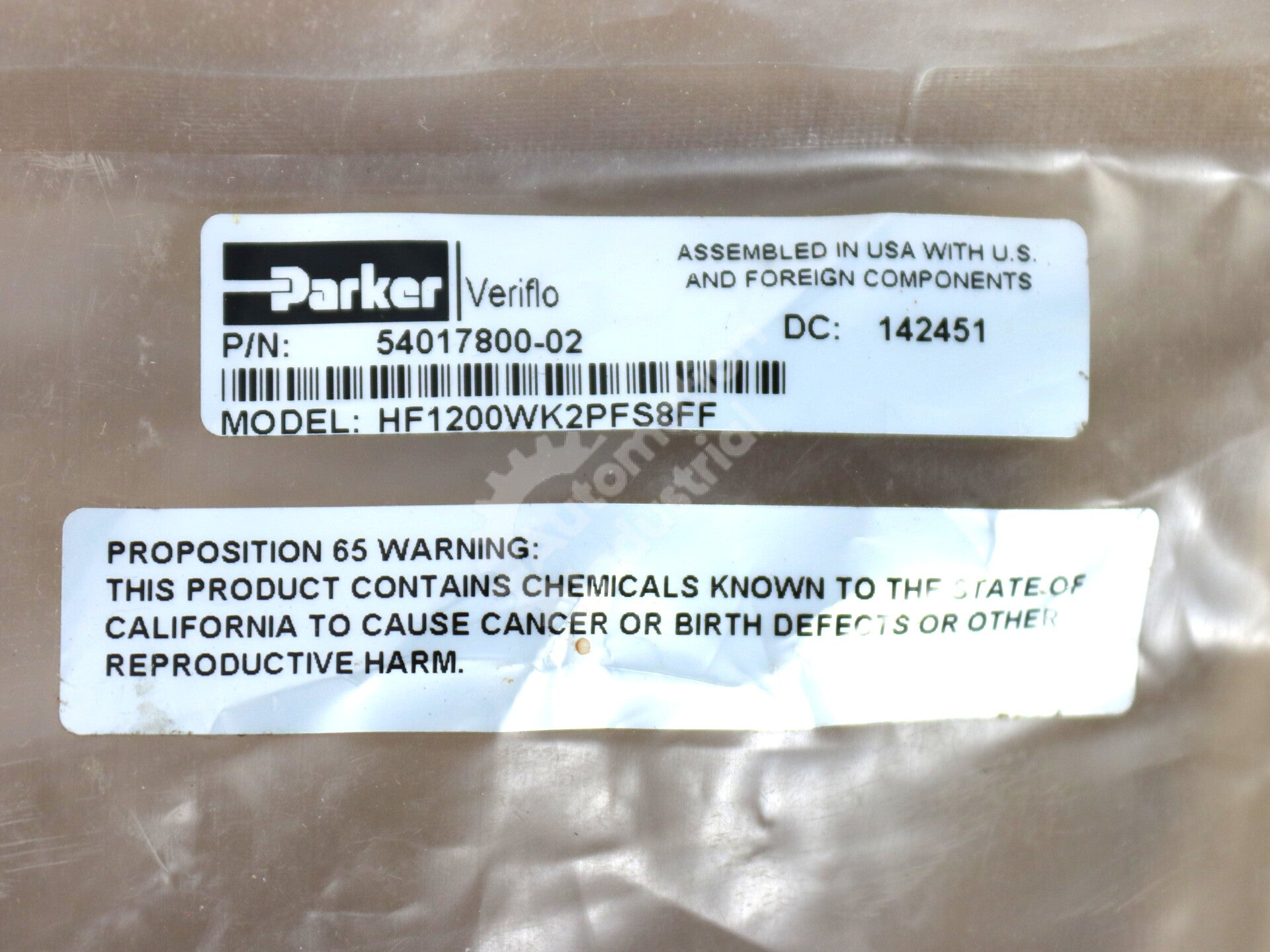 HF1200WK2PFS8FF By Parker 54017800-02 .5In Dual-Female Port Steel Regulator NSFP