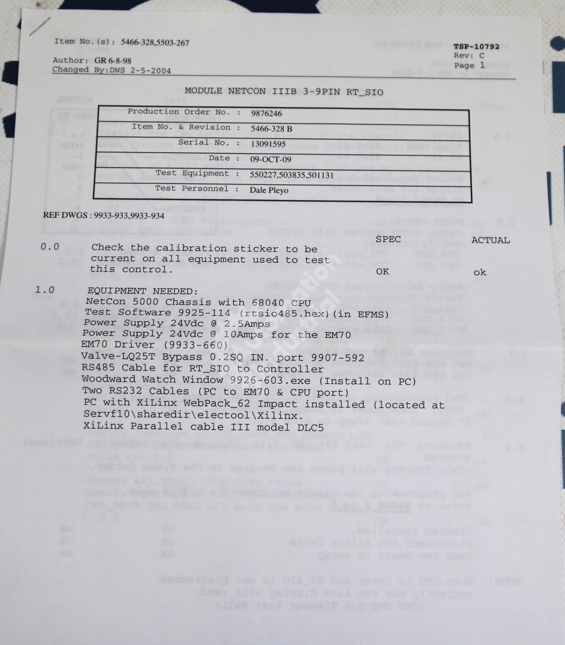 5466-328 By Woodward Dual Port Analog MicroNet Combination Module NSFP