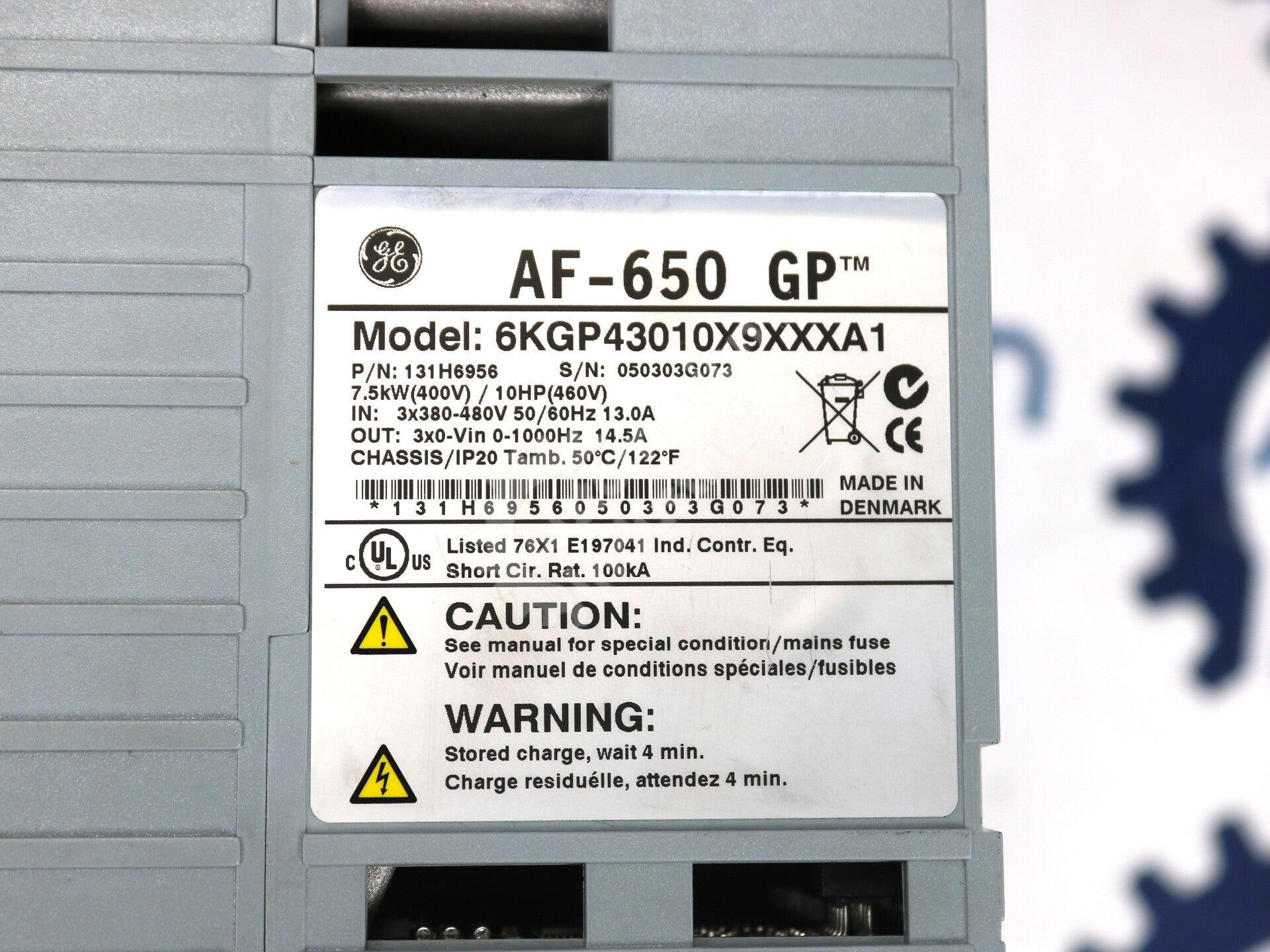 6KGP43010X9XXXA1 By General Electric 3-Phase 480VAC10HP Drive