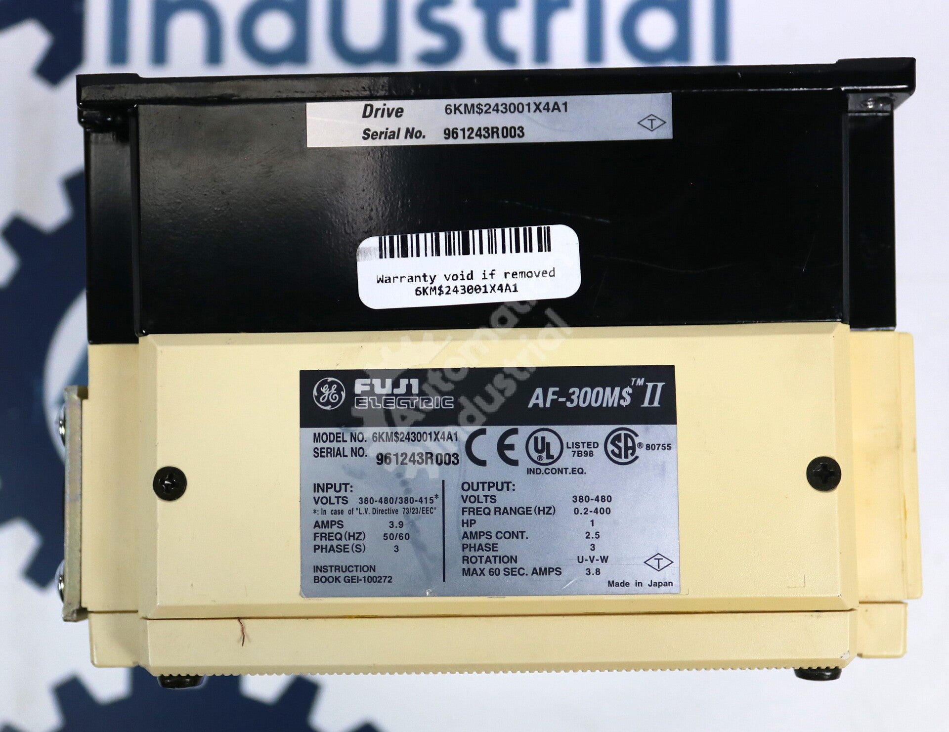 6KM$243001X4A1 By GE Fuji 380-480V 3.9AMP 50/60Hz 3-Phase Drive