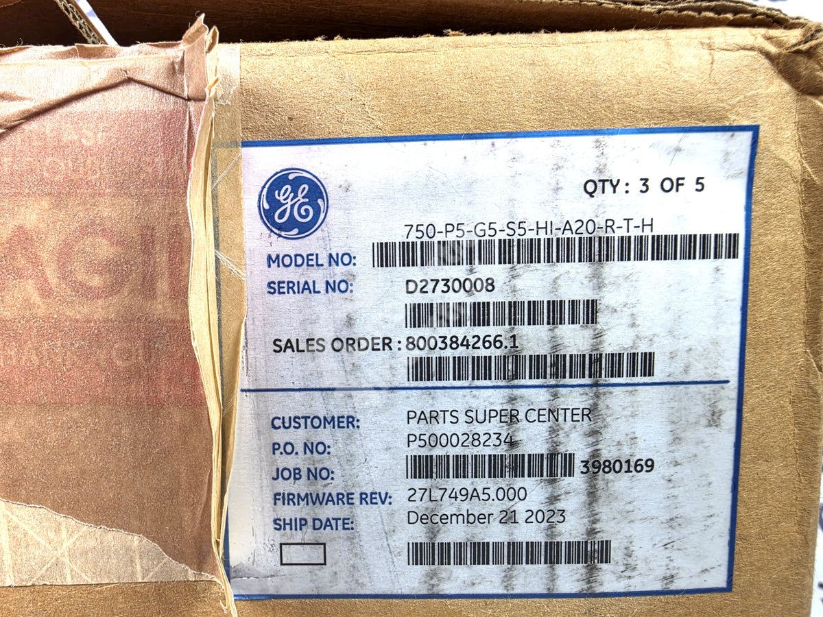 750-P5-G5-S5-HI-A20-R-T-H By GE Vernova Multilin Feeder Management Relay NSFP