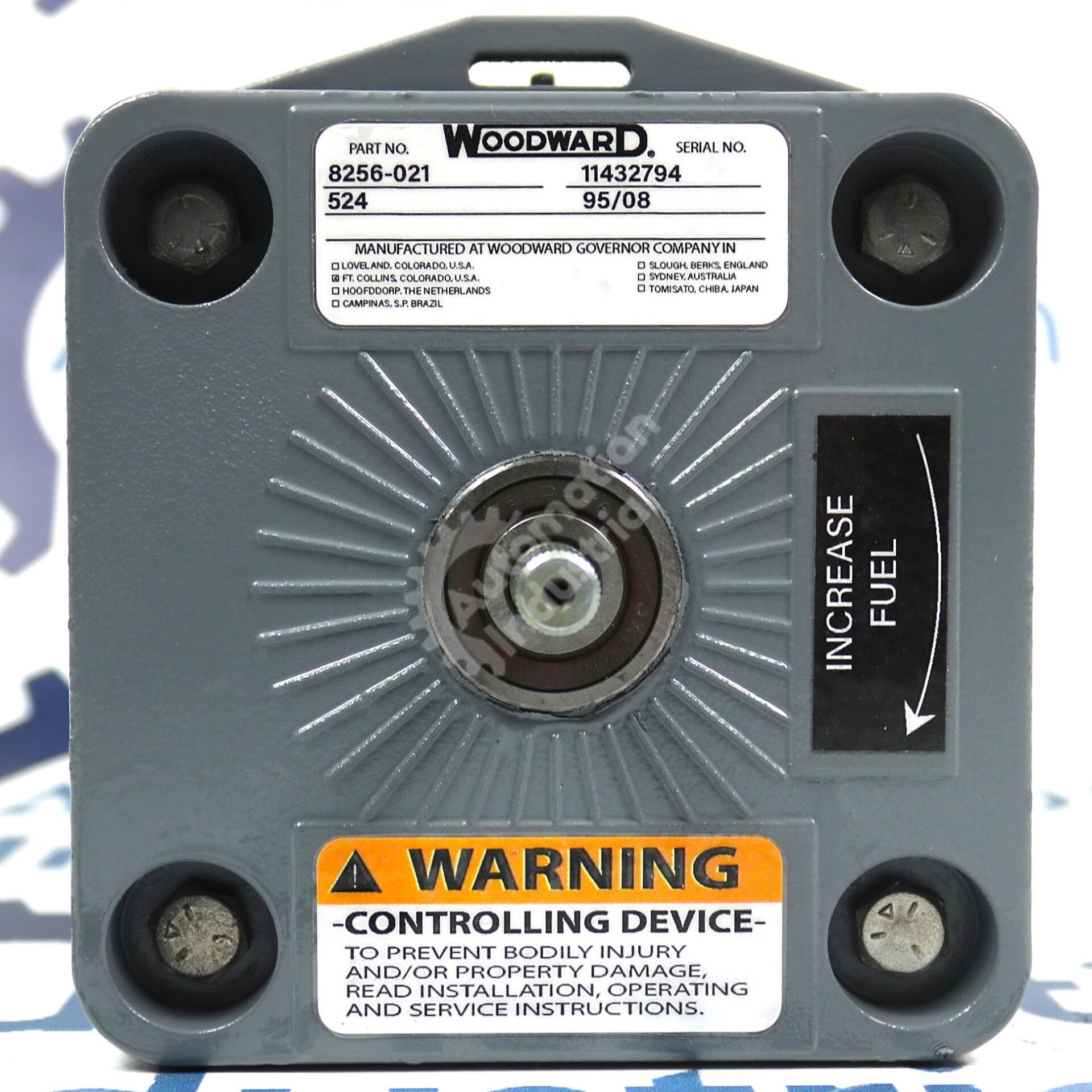 8256-021 By Woodward 24VDC EPG Rotary Actuator Model 524