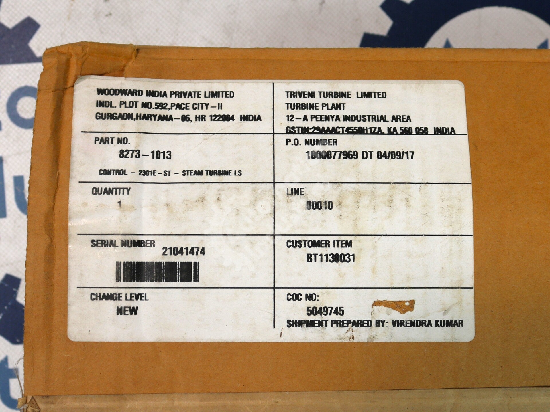 8273-1013 By Woodward Steam Turbine Load Sharing & Speed Control Module NSFP