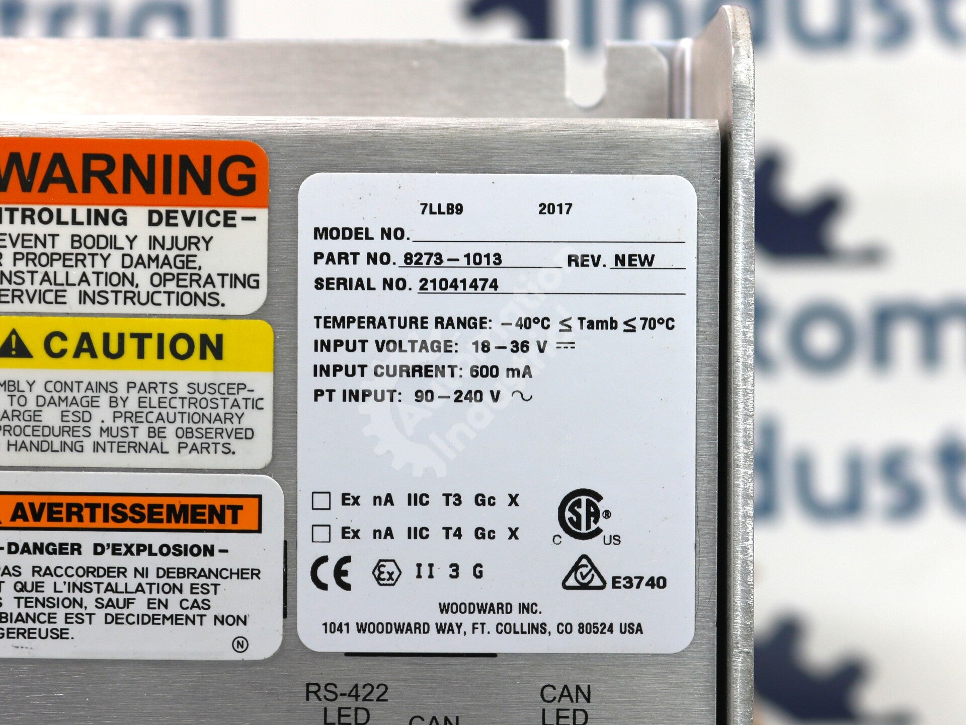 8273-1013 By Woodward Steam Turbine Load Sharing & Speed Control Module NSFP