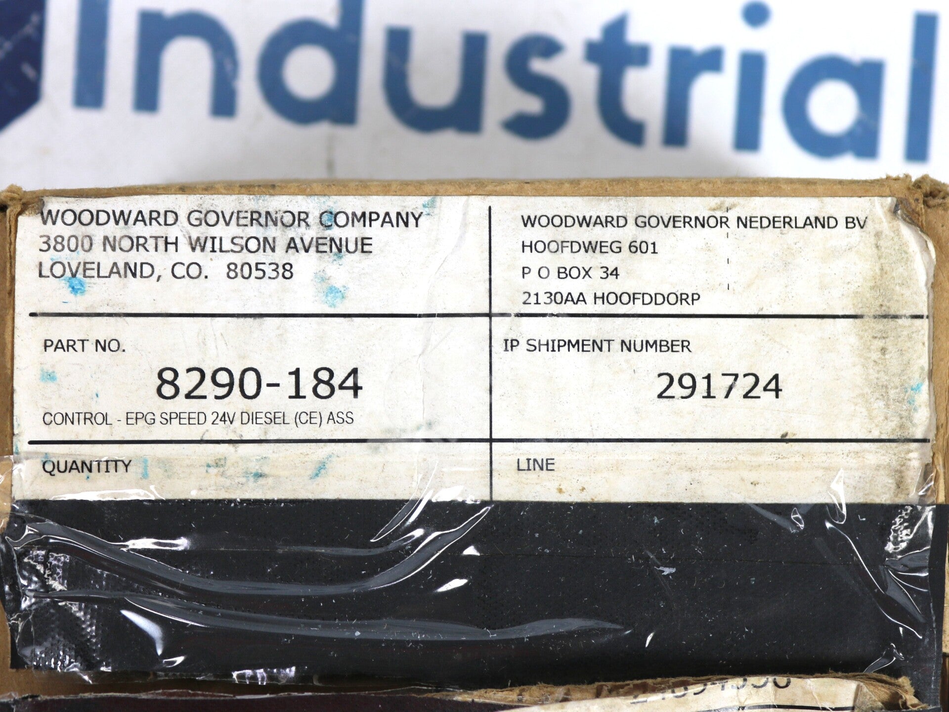8290-184 By Woodward 24V EPG Isochronous Speed Control w/ Start Fuel Limit NSFP