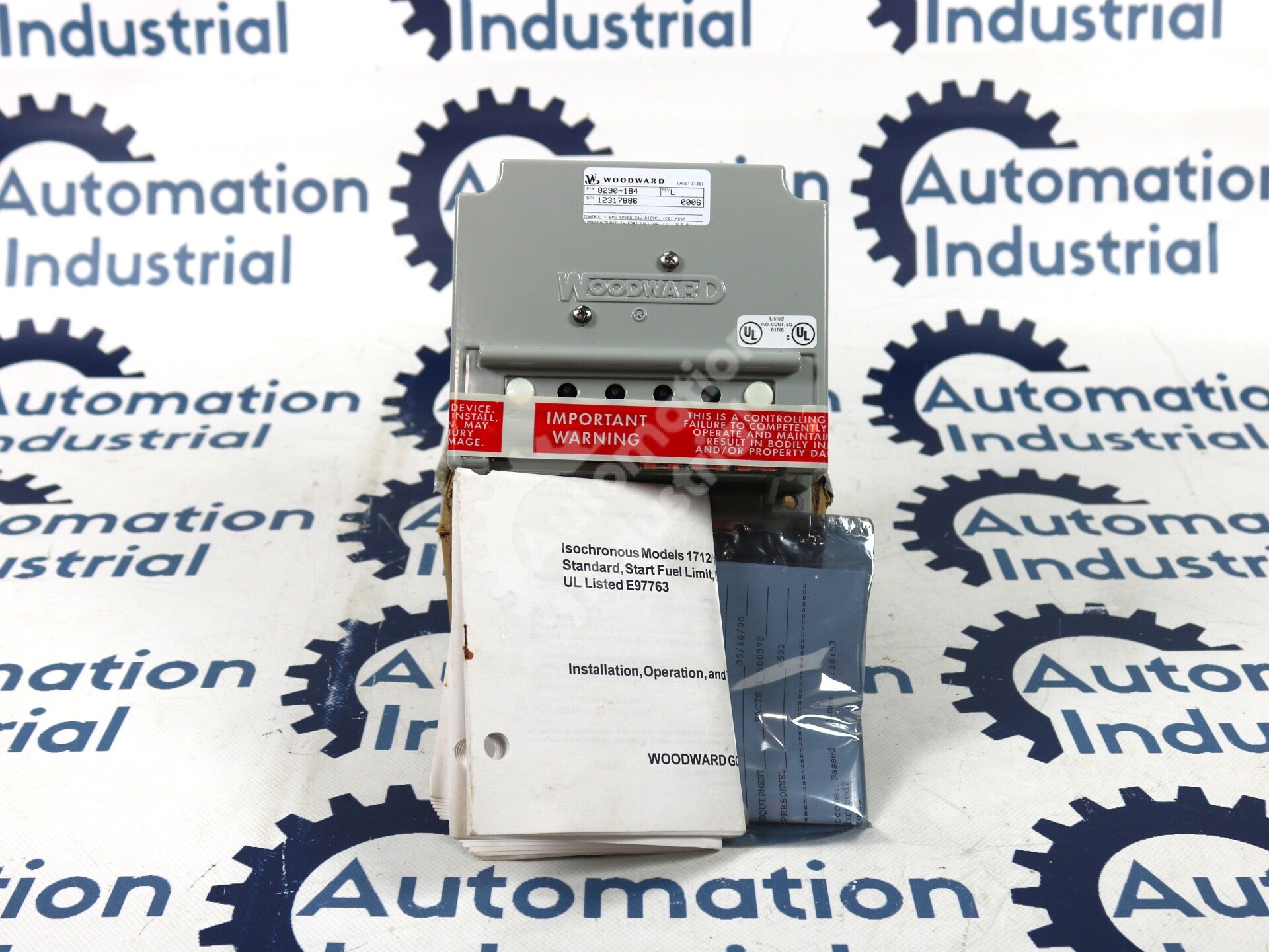 8290-184 By Woodward 24V EPG Isochronous Speed Control w/ Start Fuel Limit NSFP