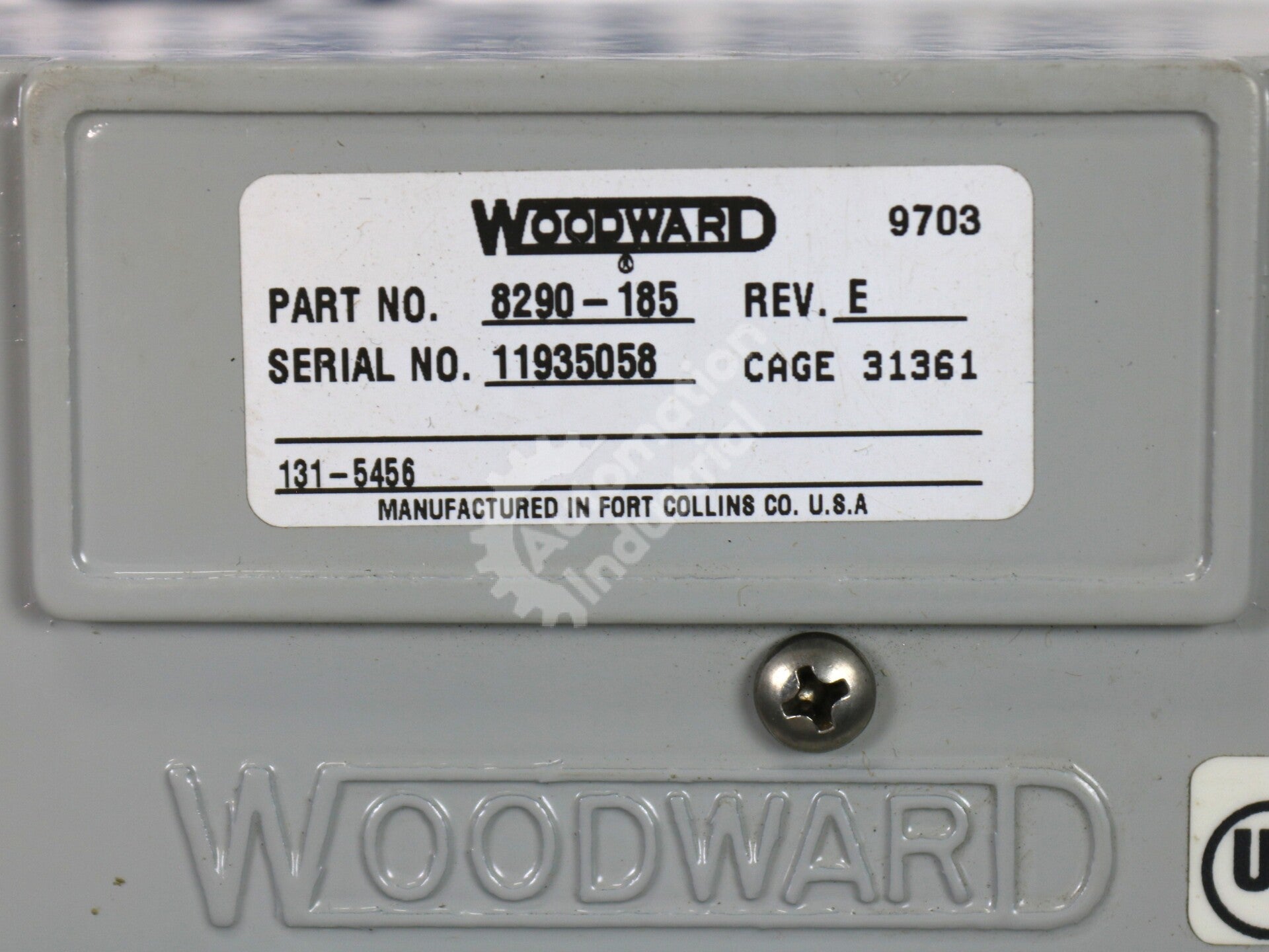 8290-185 By Woodward Electrically Powered Governor Speed Control Module