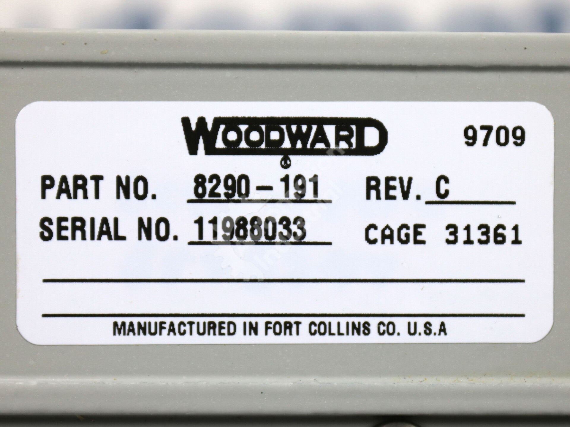 8290-191 By Woodward EPG Speed Control Module NSNB