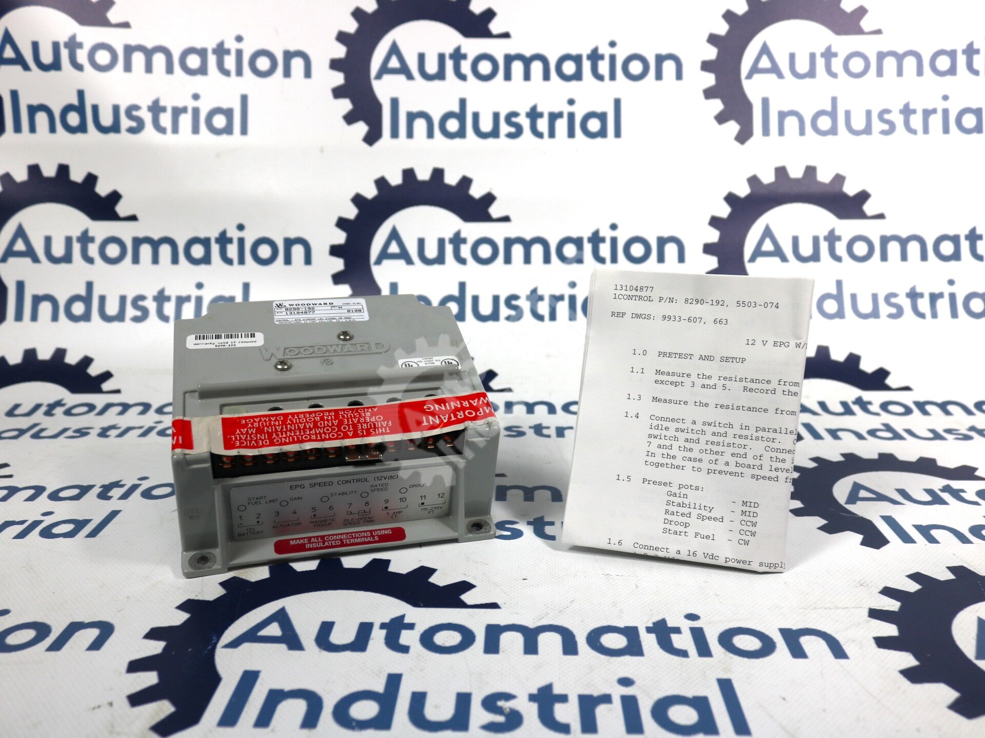 8290-192 By Woodward 12VDC EPG Speed Controller NSNB