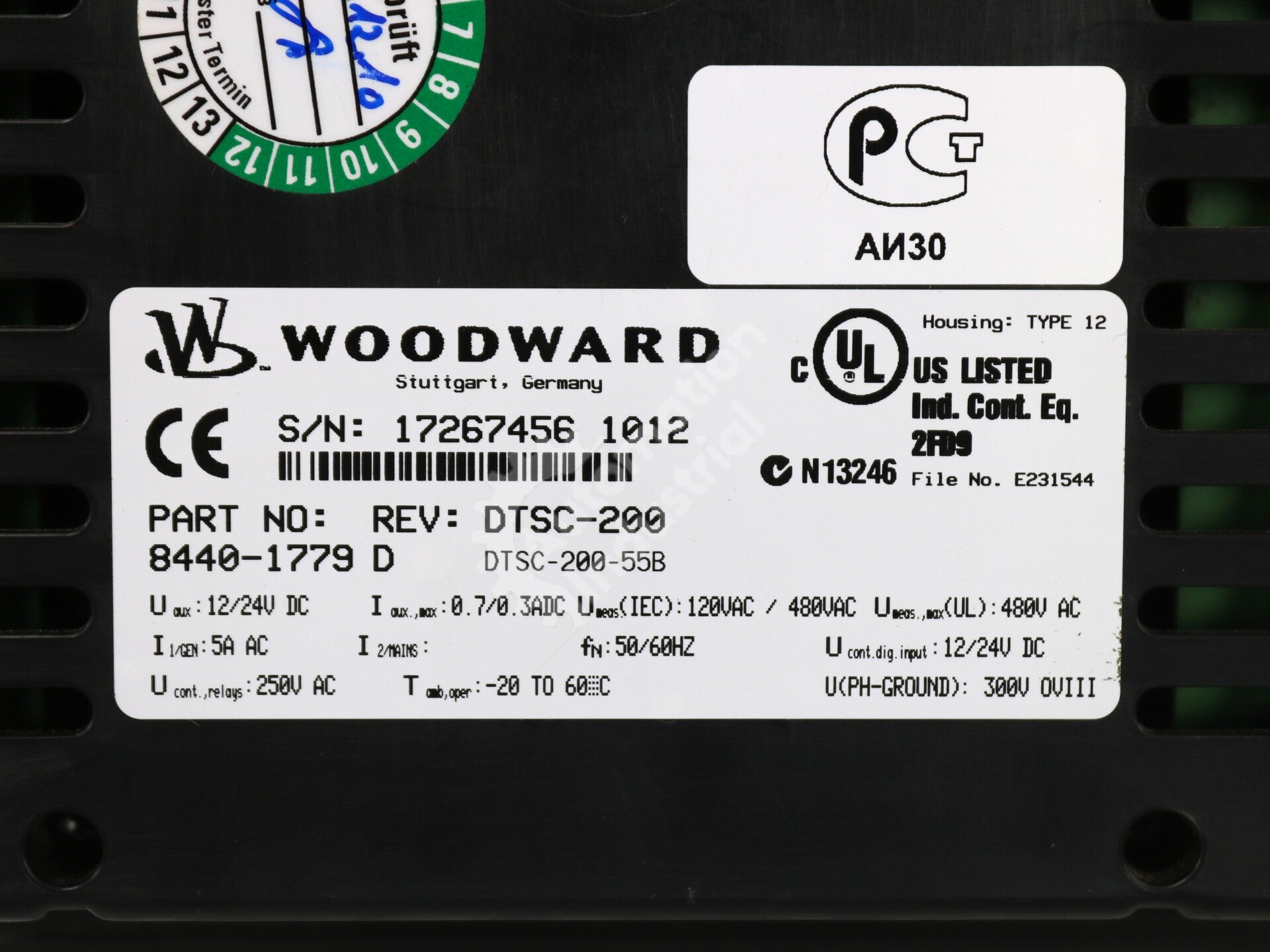 8440-1779 By Woodward DTSC-200-55B Automatic Transfer Switch Control Station