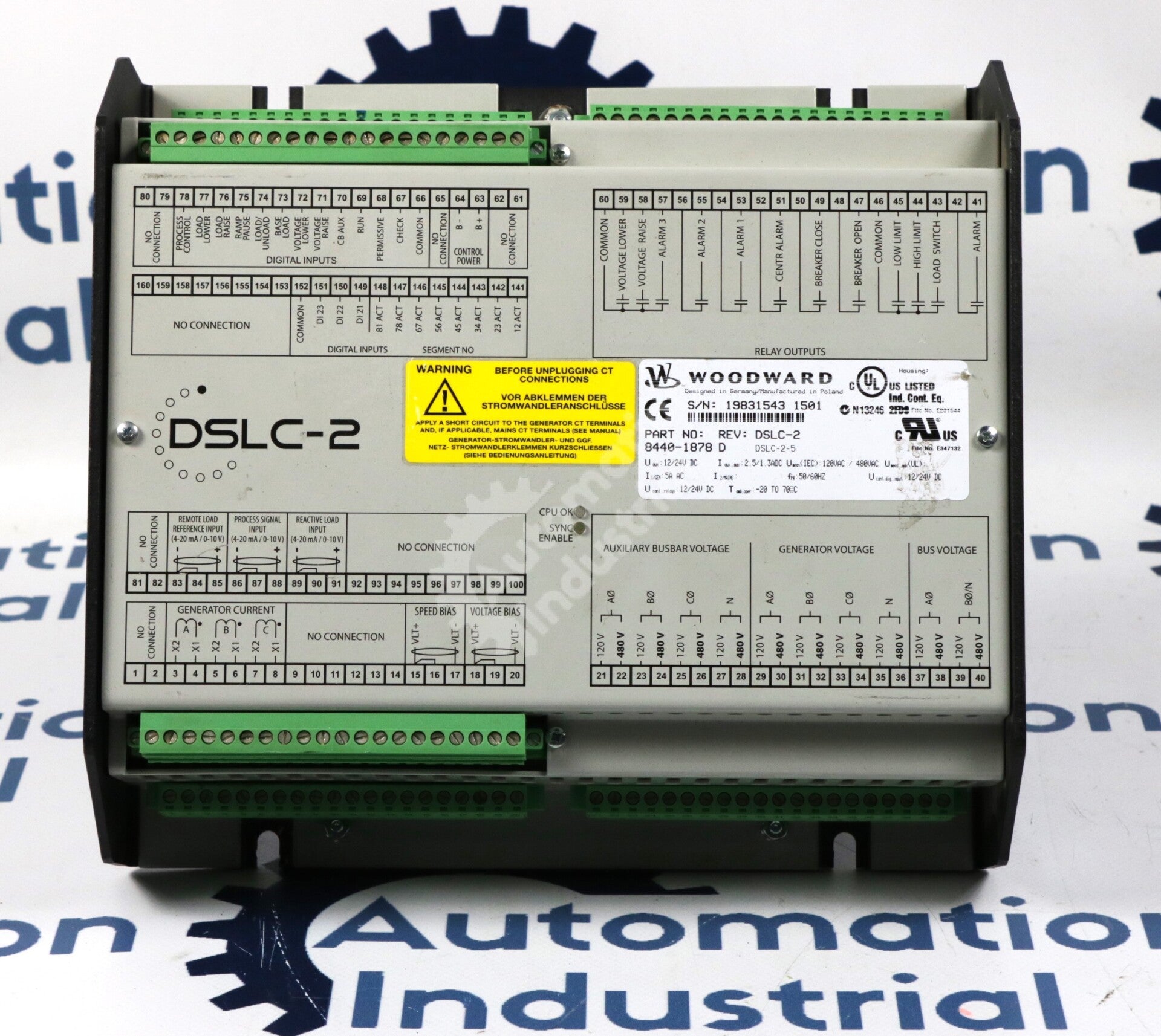 8440-1878 By Woodward Digital Synchronizer and Load Control