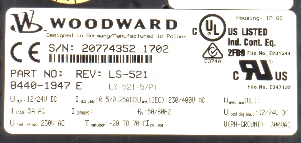 8440-1947 By Woodward Load Controller Module Line Synchronization Interface