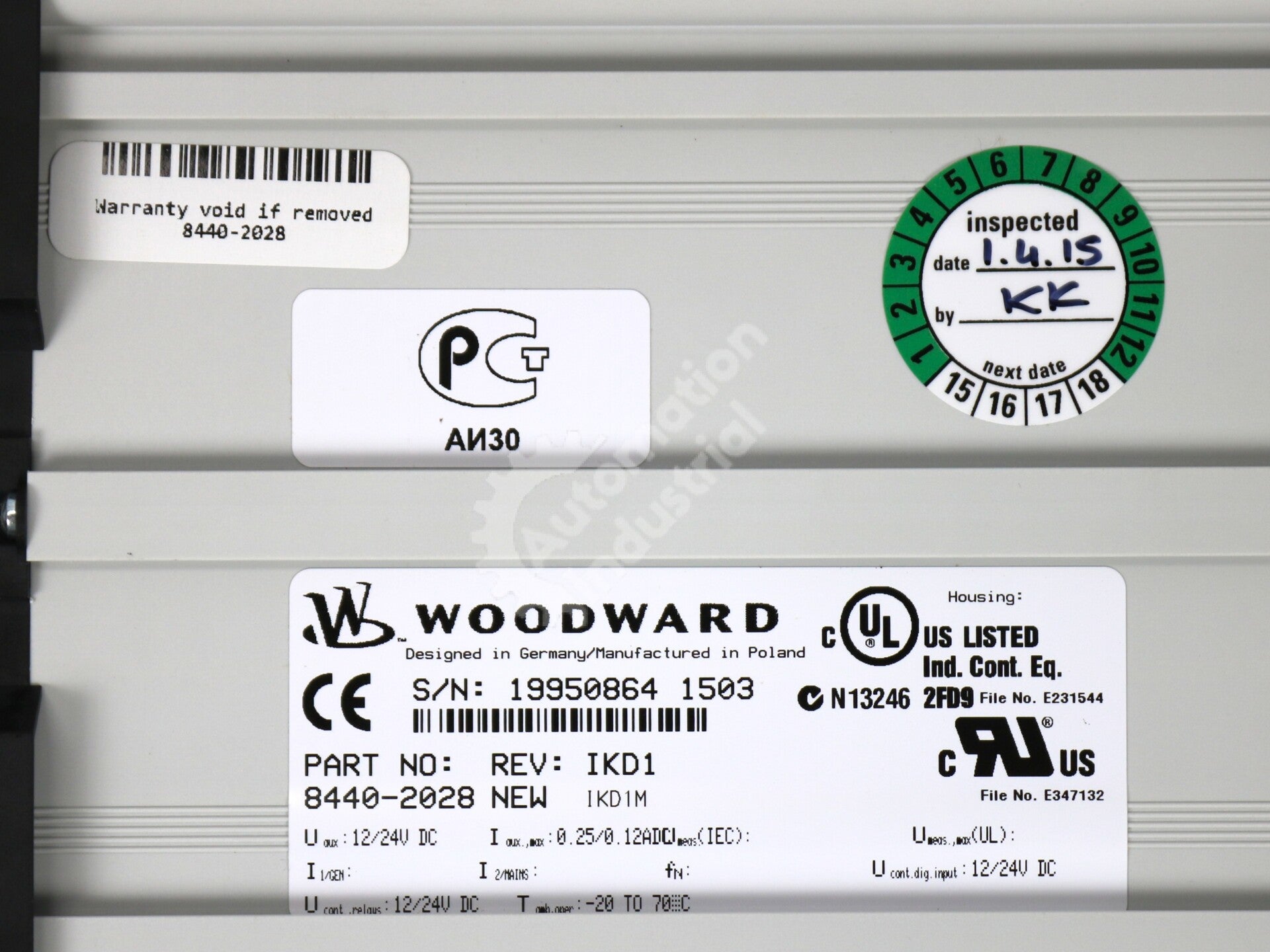 8440-2028 By Woodward 8-Input 8-Output Digital Expansion Board NSFP