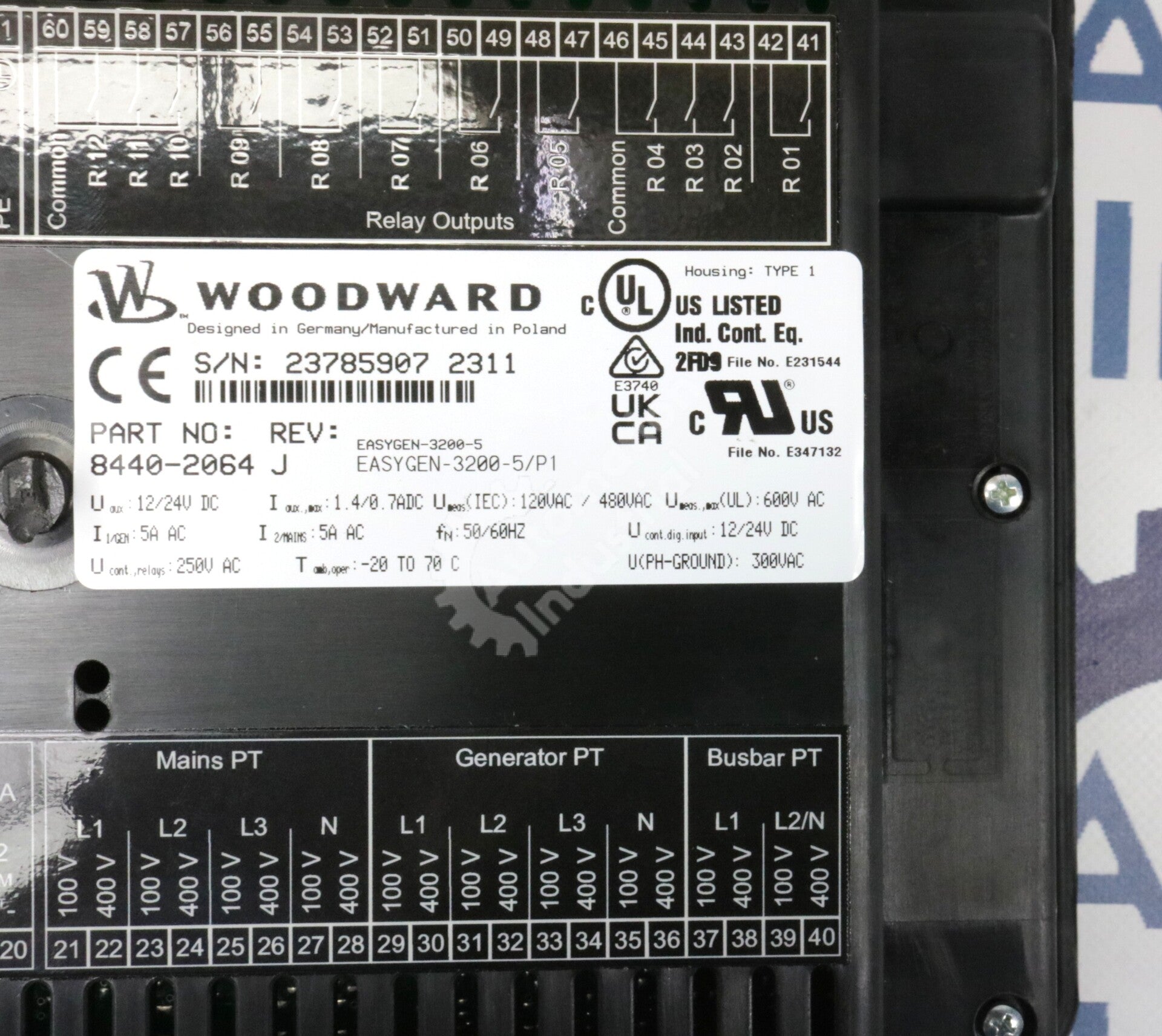 8440-2064 By Woodward EASYGEN-3200-5 24VDC Operator Interface NSFP