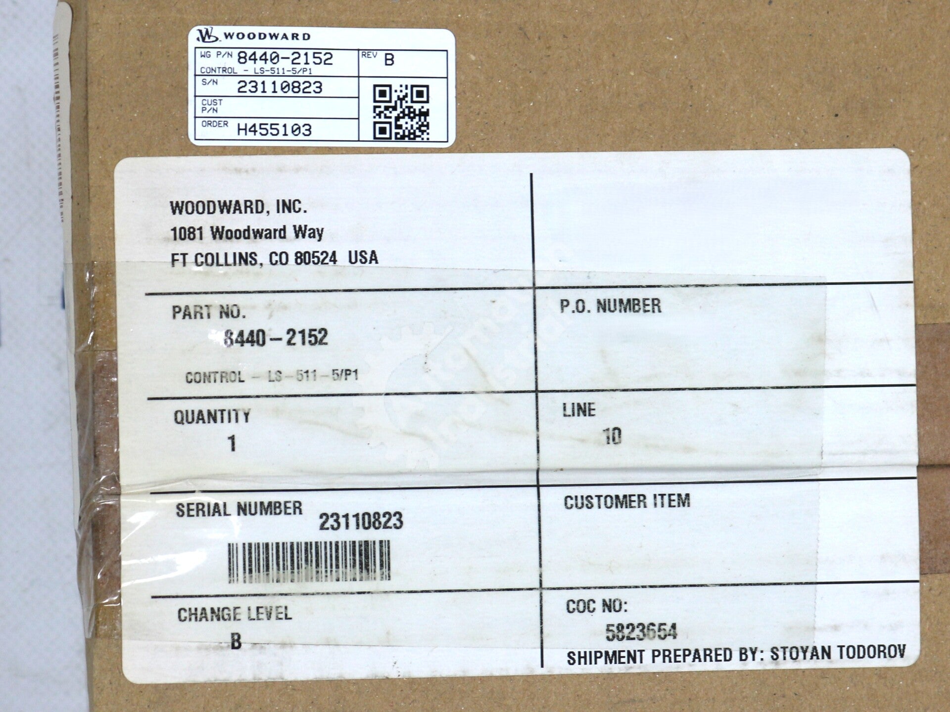 8440-2152 By Woodward LS-511-5/P1 Circuit Breaker Control Module New Sealed