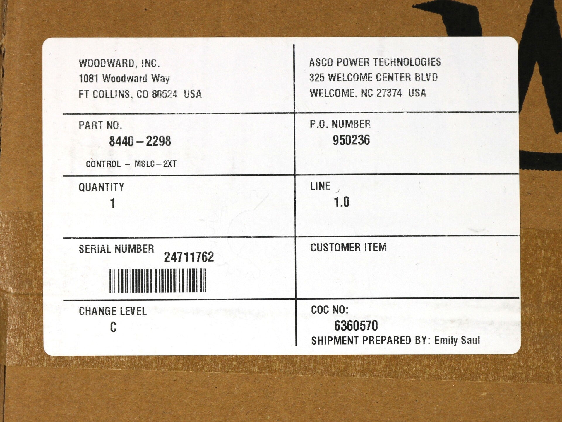 8440-2298 By Woodward Ethernet Synchronizer Load Control Module New Sealed