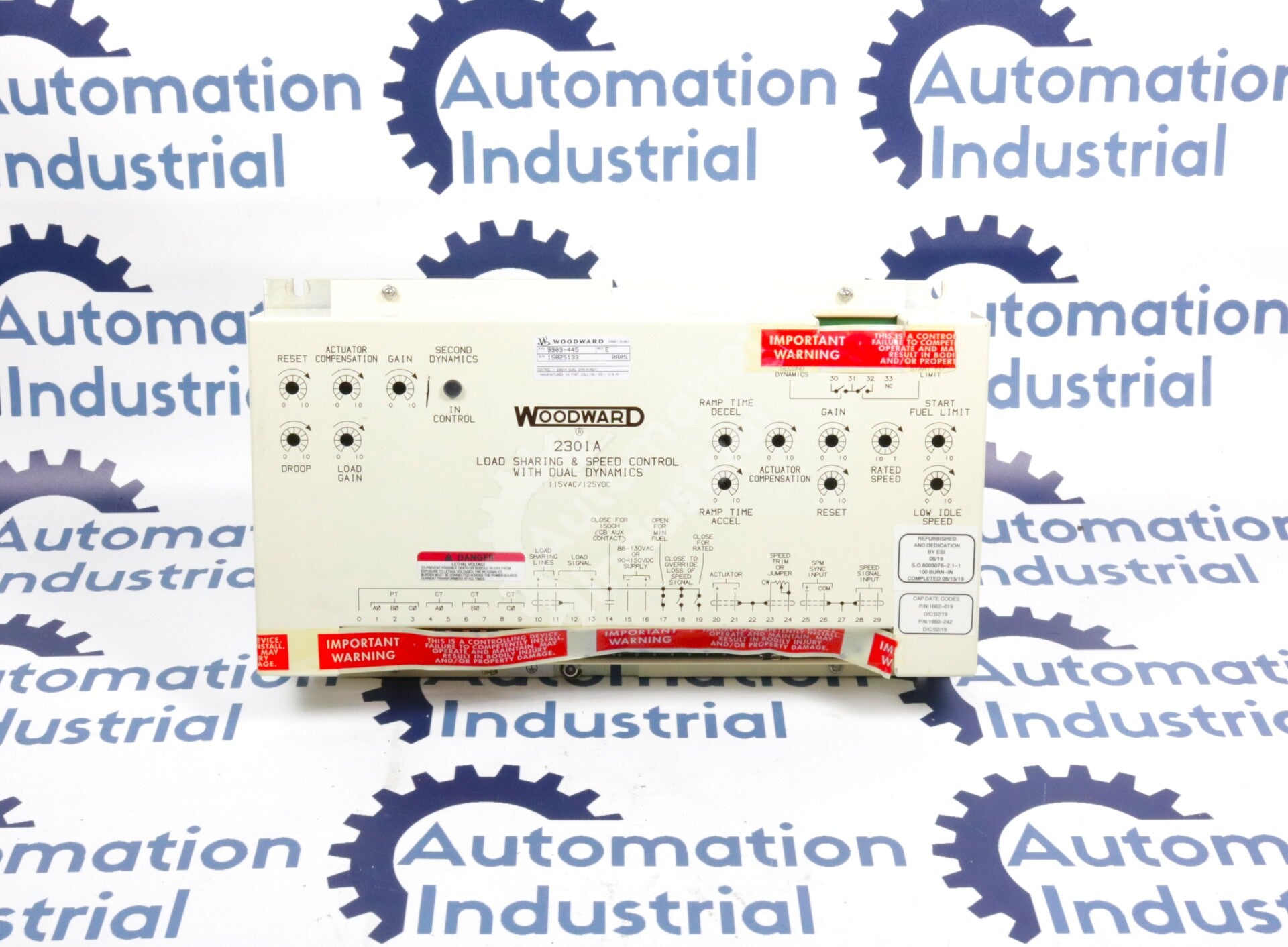 9903-445 By Woodward Load Sharing and Speed Control Module