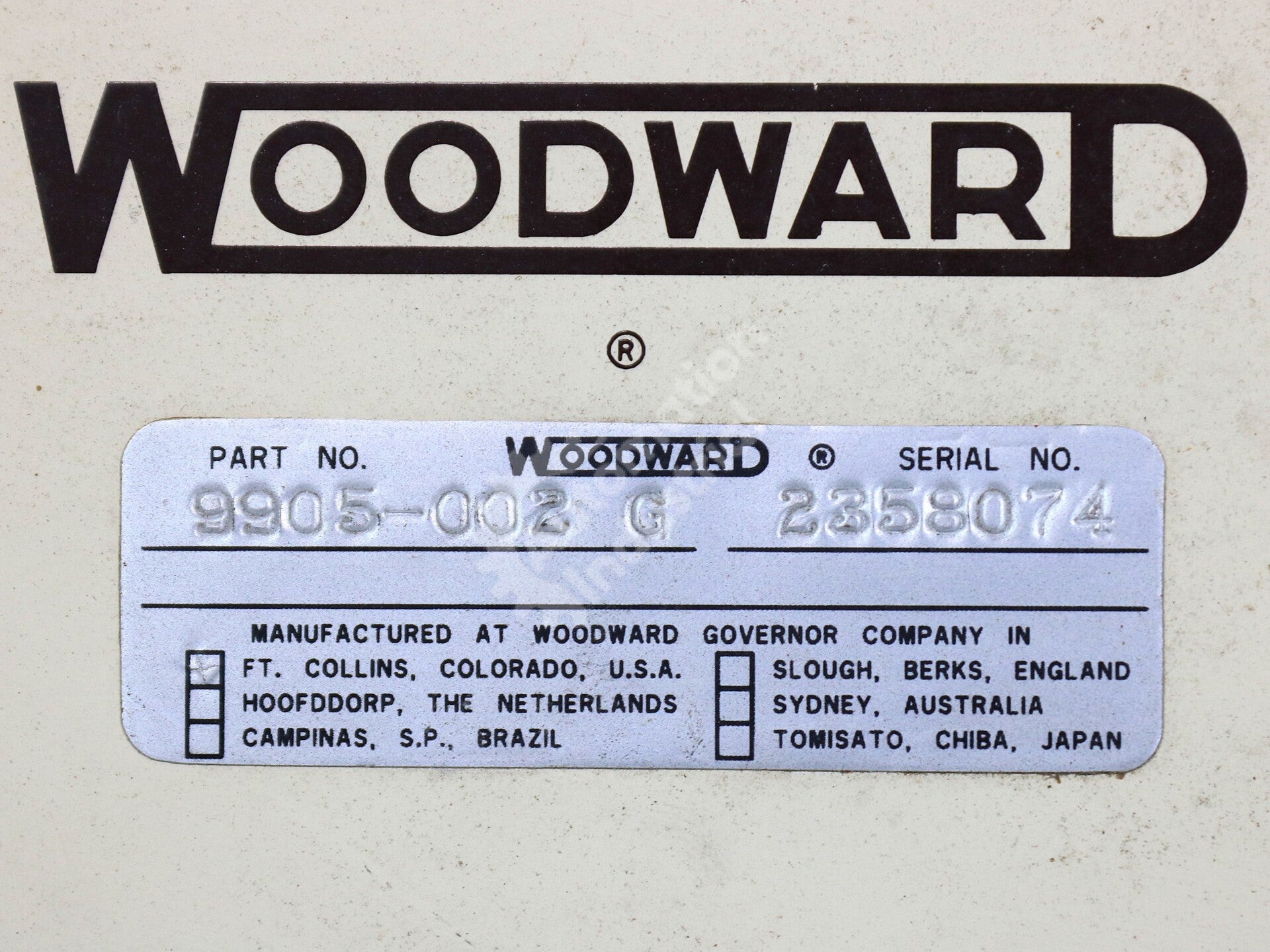 9905-002 By Woodward Speed and Phase Matching Synchronizer