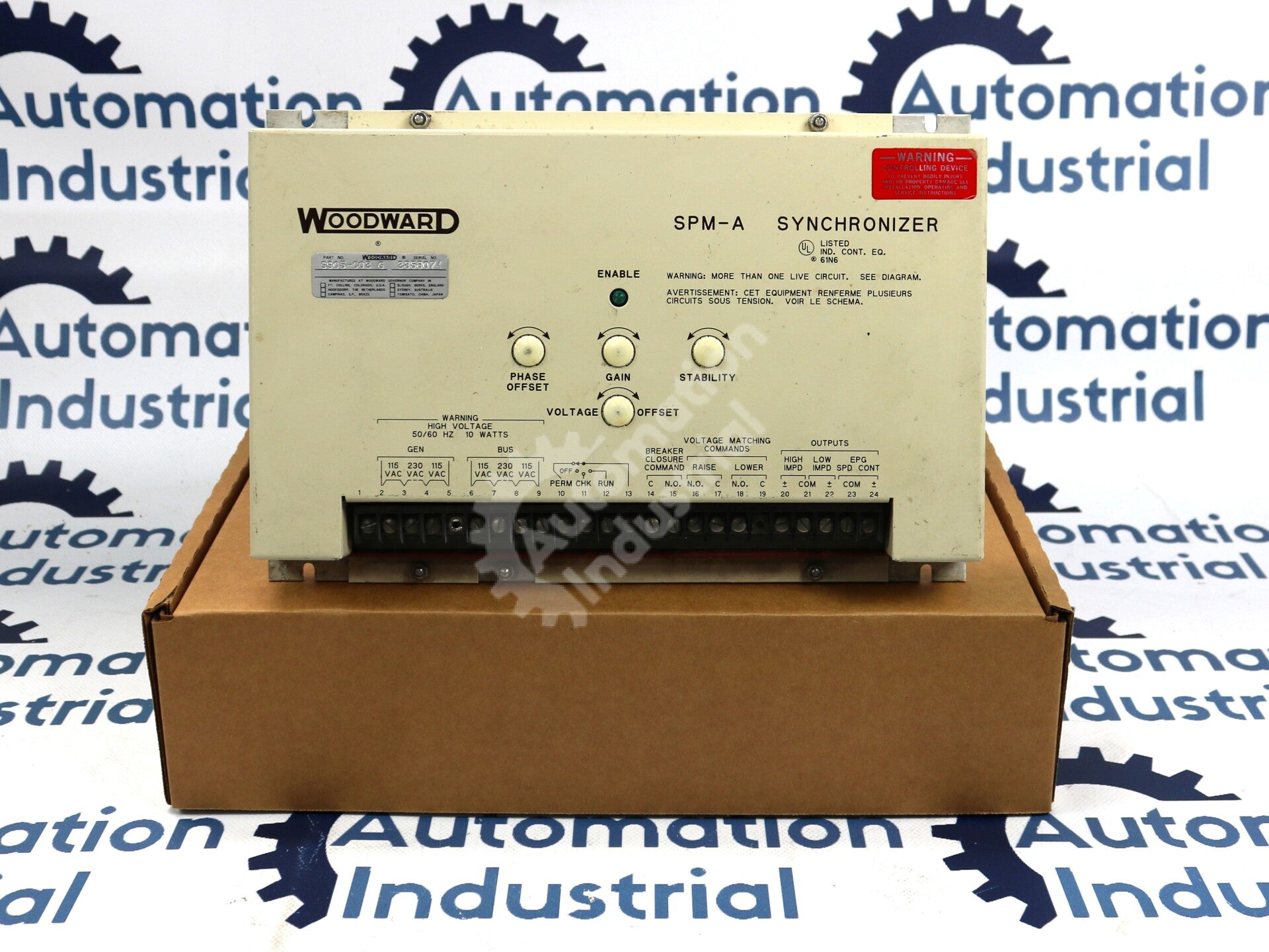 9905-002 By Woodward Speed and Phase Matching Synchronizer