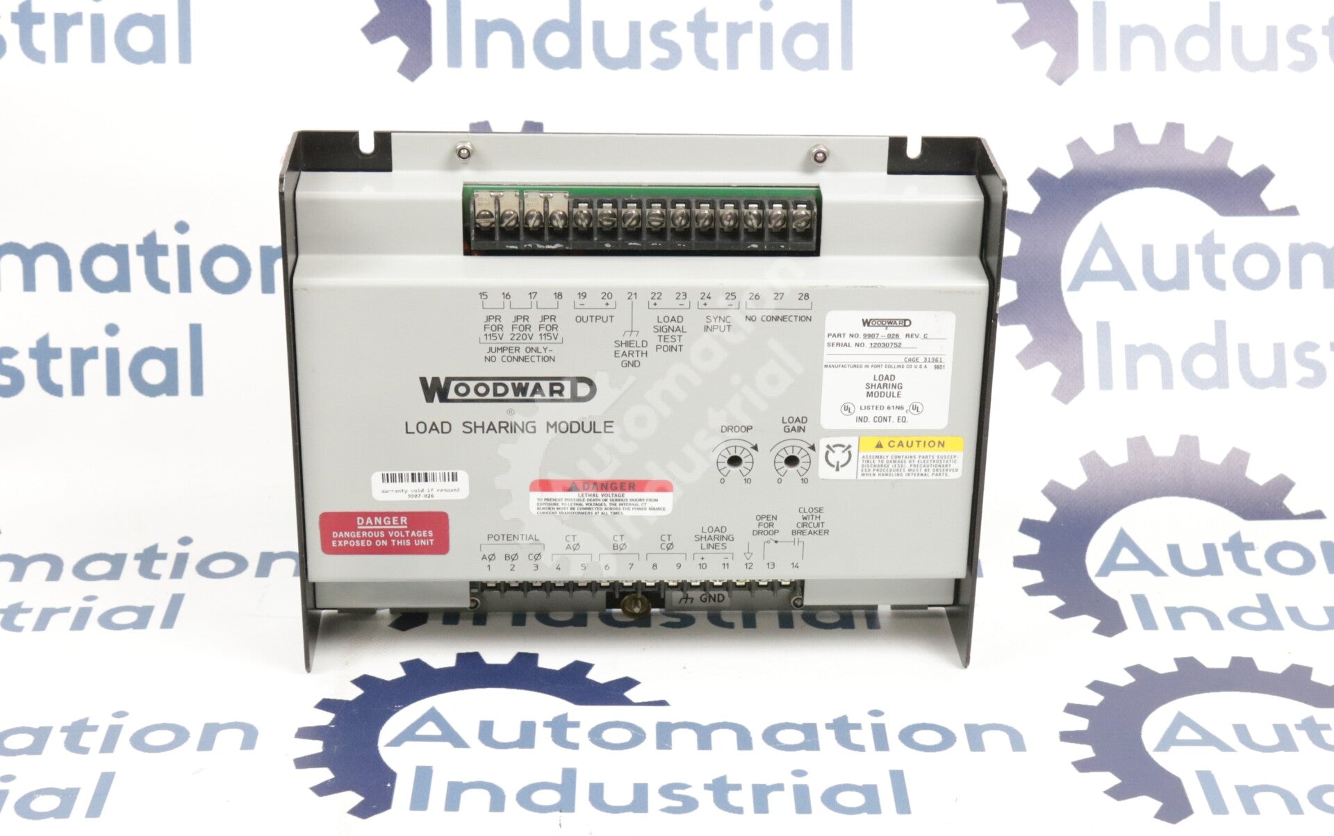 9907-026 By Woodward Load Sharing Module