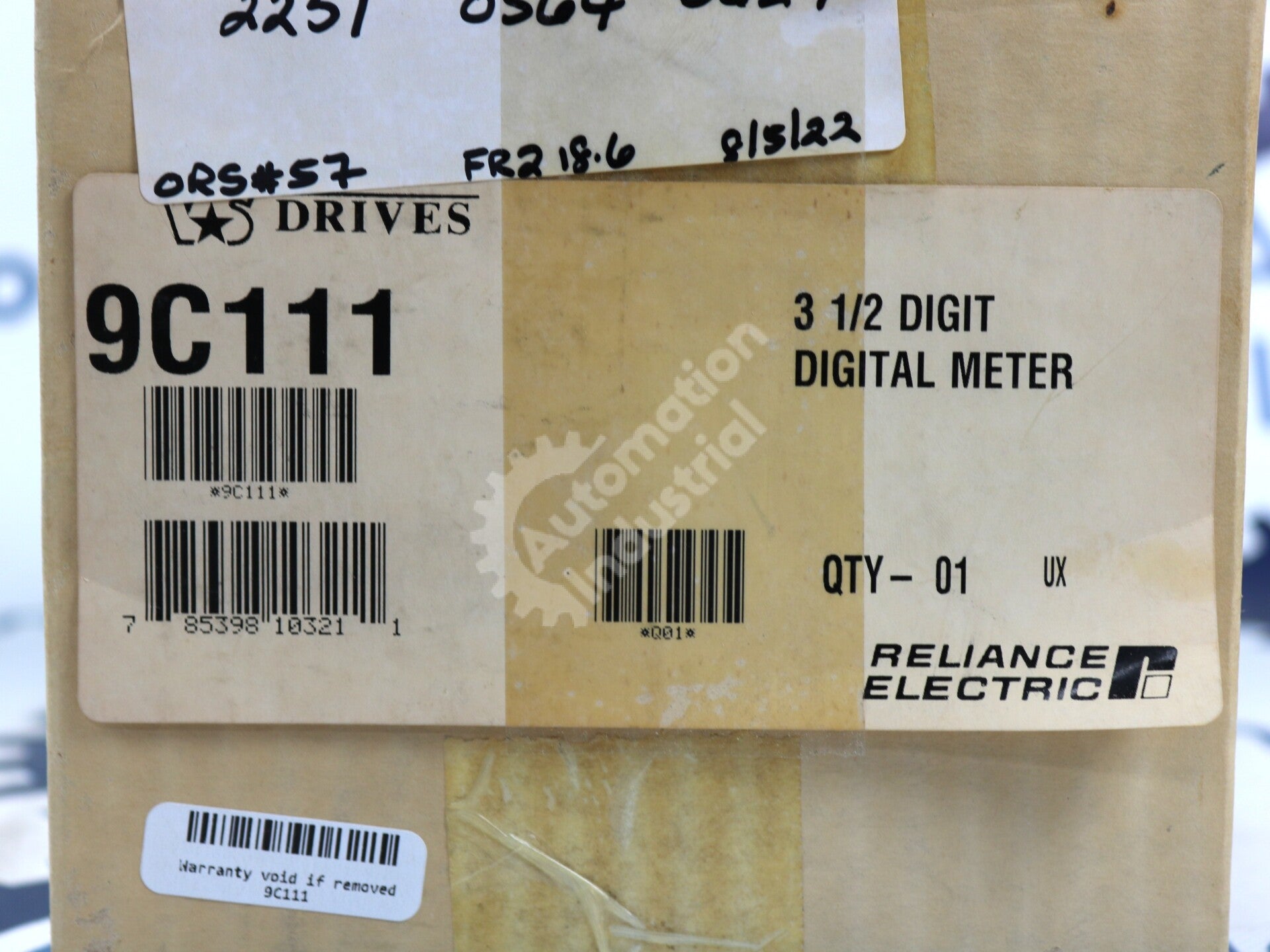 9C111 By Reliance Electric 3.5 Digit Panel Meter NSFP