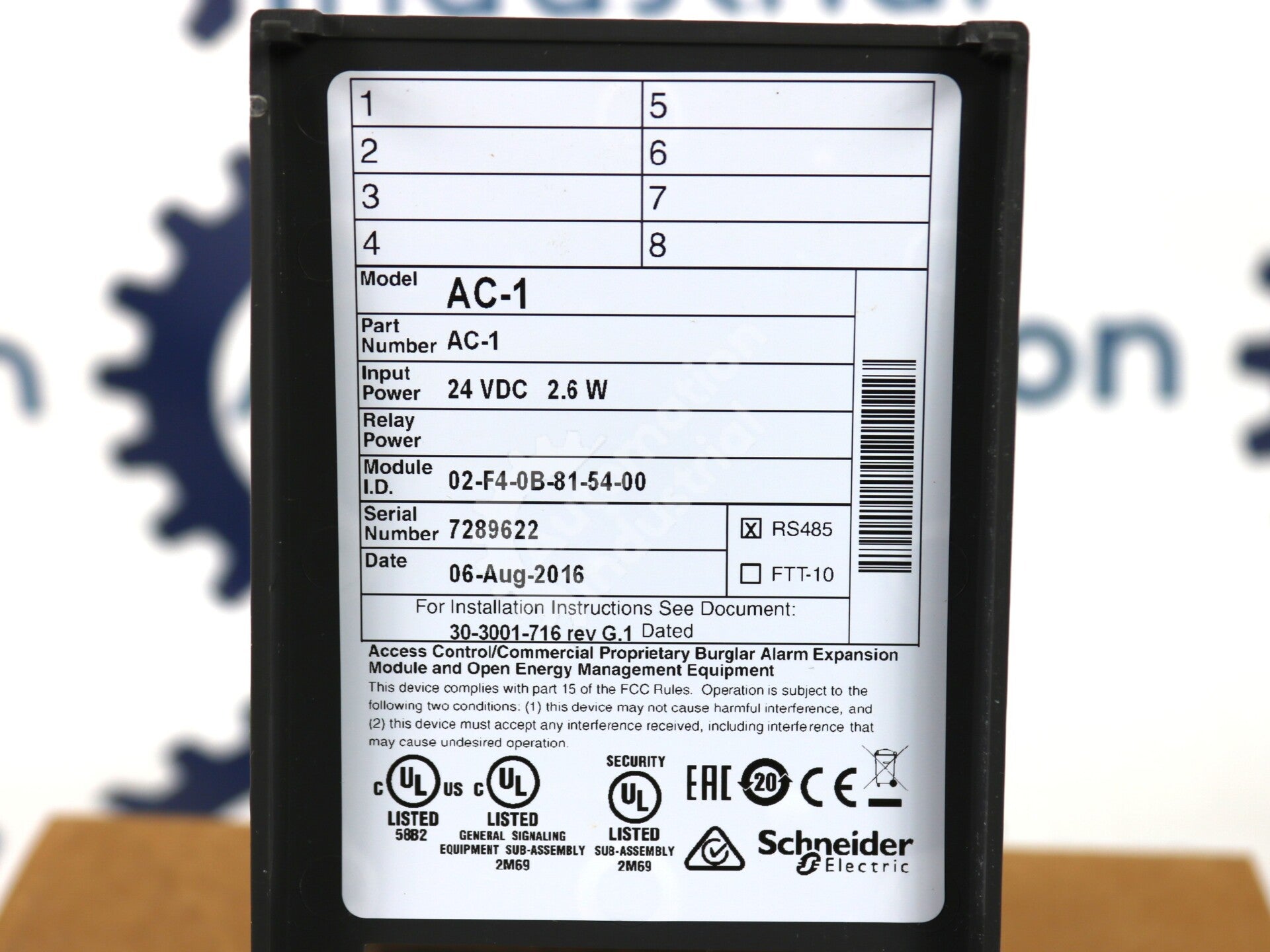 AC-1 By Schneider Electric Door Access Control Module