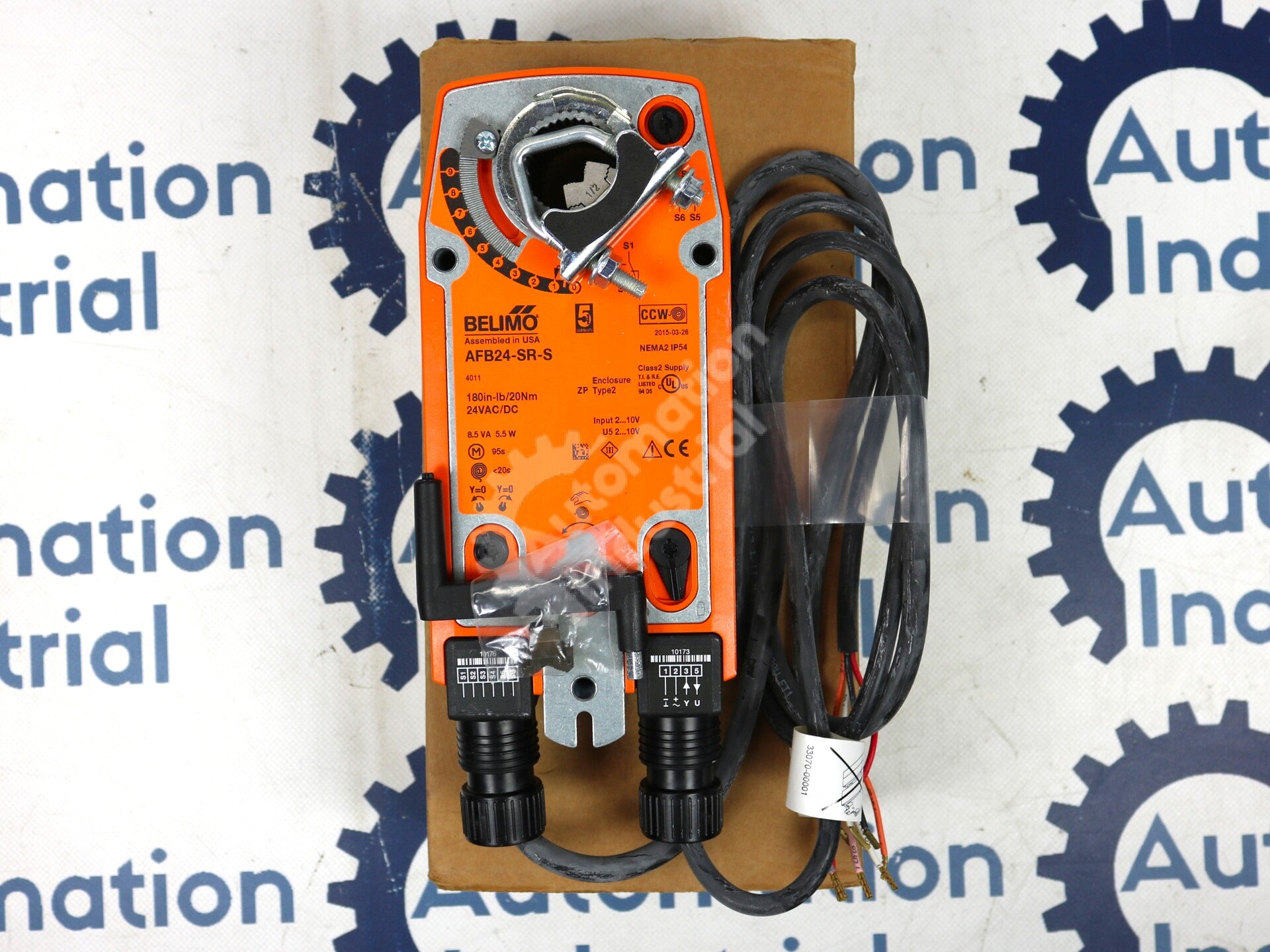 AFB24-SR-S By Belimo 20Nm Spring Return Damper Actuator w/ Aux Switch NSFP