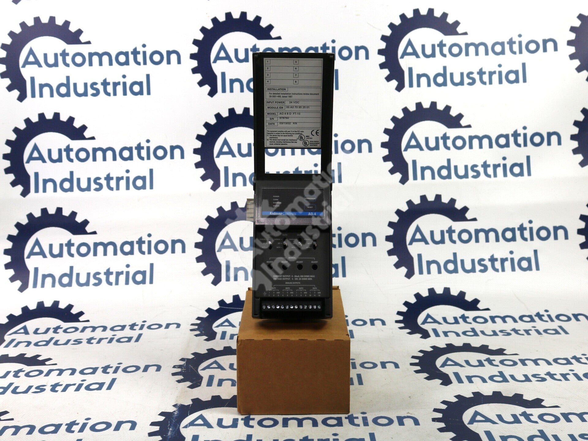 AO-4-8-O By Schneider Electric AO-4 8-Bit 4-Analog Output Module w/ Overrides