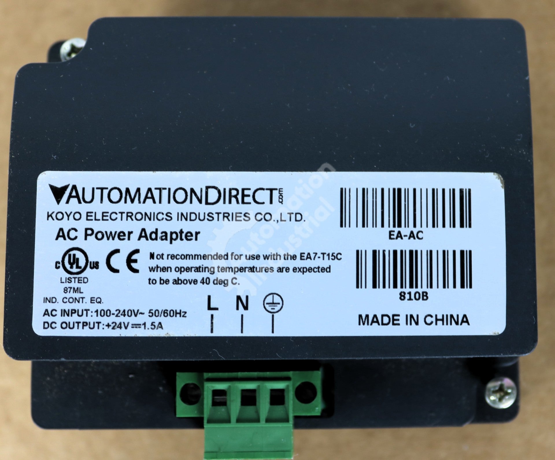 EA-AC by Automation Direct C-more AC/DC Power Adapter EA7 Series