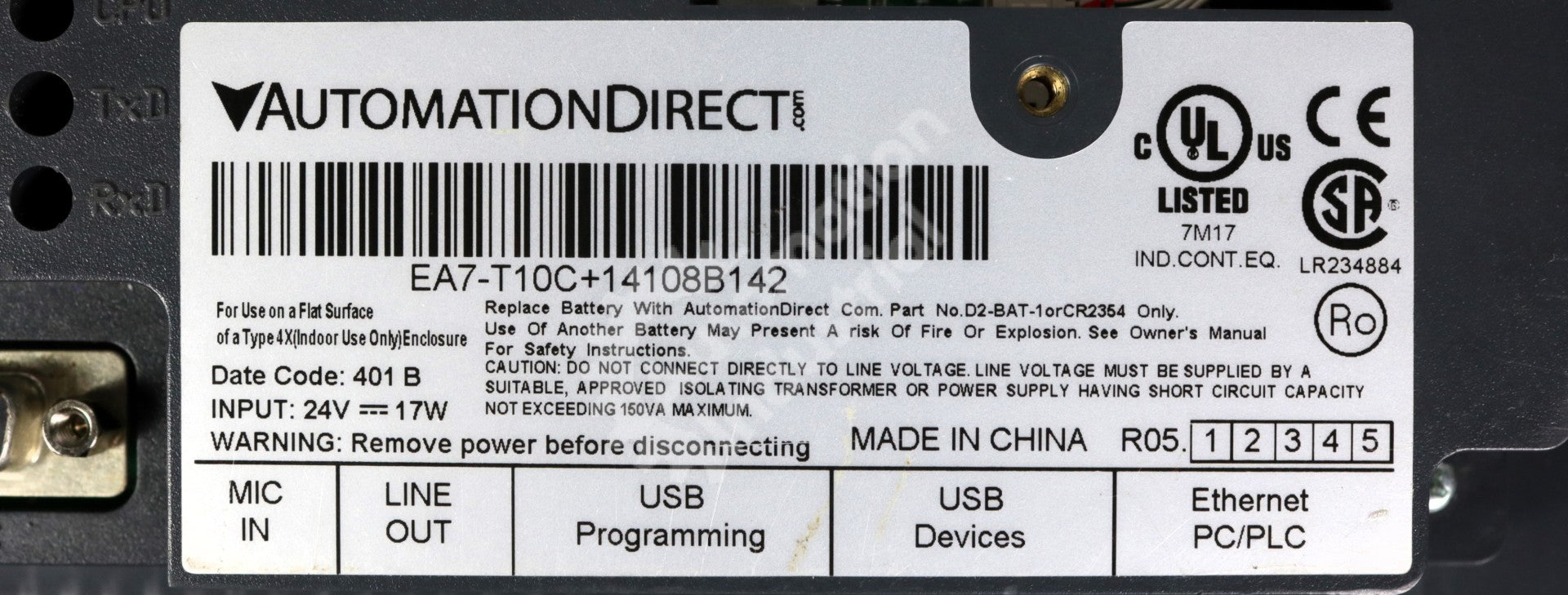 EA7-T0C by Automation Direct C-more 10 IN Touch Screen HMI EA7 Series