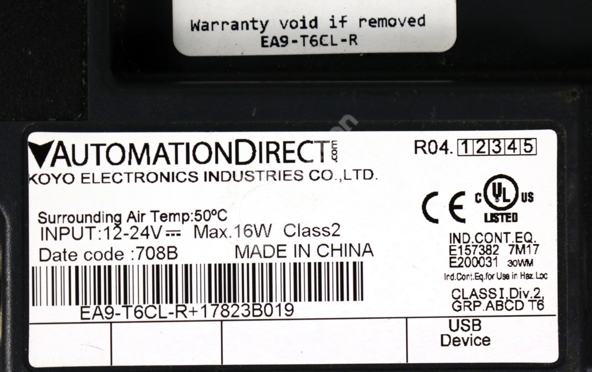 EA9-T6CL-R by Automation Direct C-More 6 IN Touch Screen HMI EA9 Series