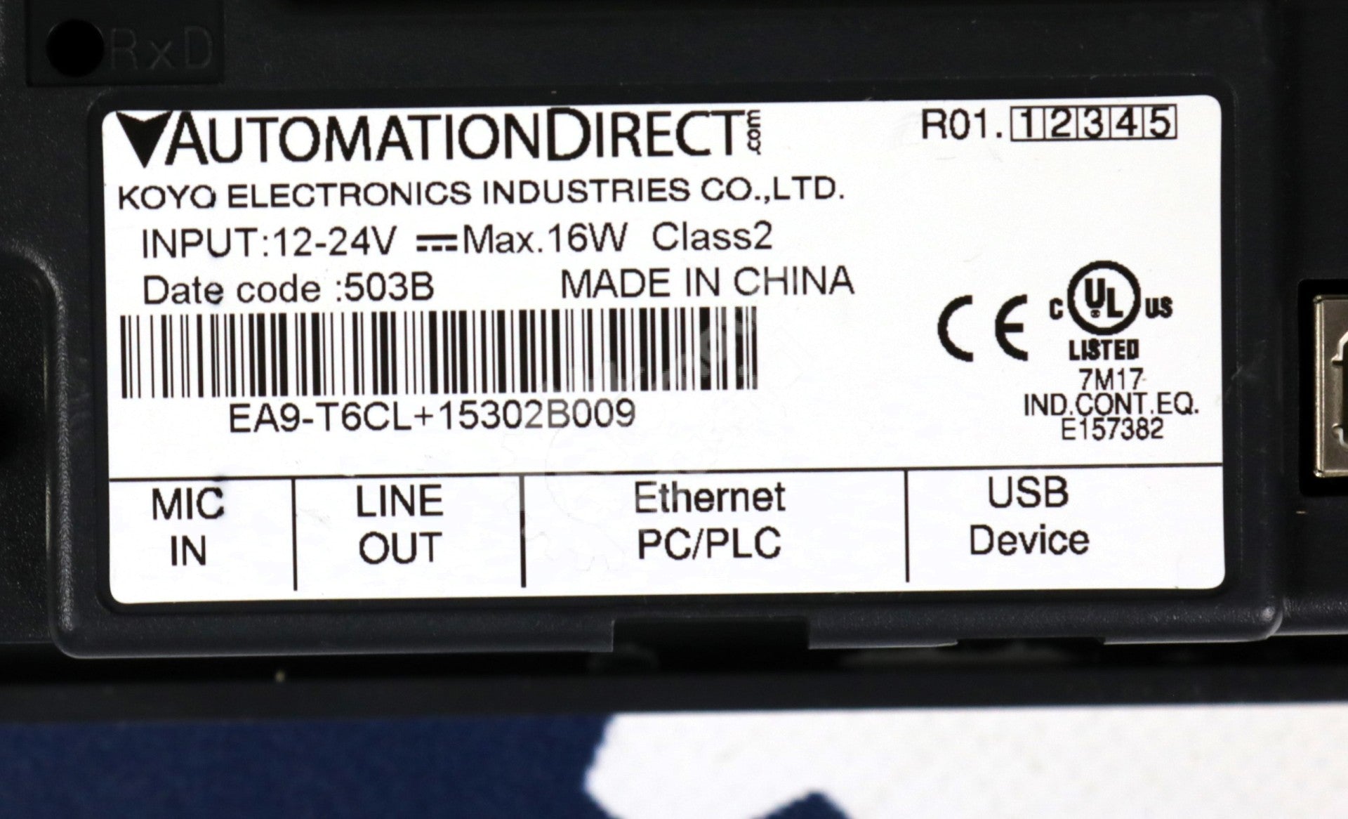 EA9-T6CL by Automation Direct C-More 6 IN Touch Screen HMI EA9 Series