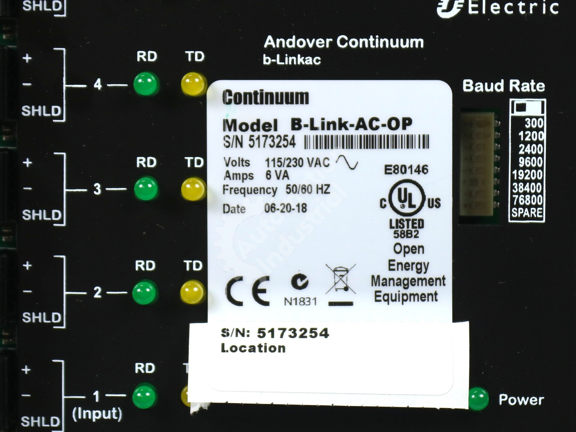 B-LINK-AC-OP By Schneider Electric 05-1001-110 Electronic Repeater NSFP