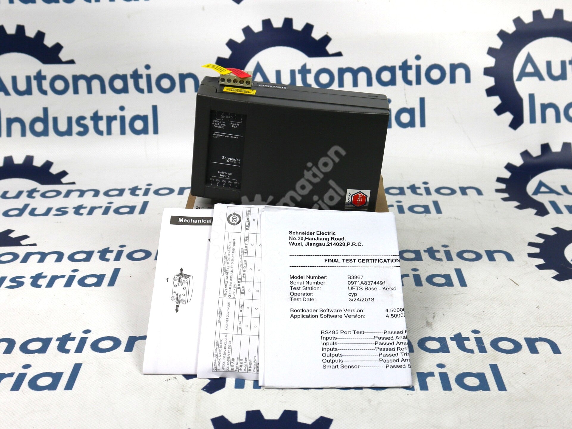 B3867 By Schneider Electric Compact BACnet Control Terminal NSFP